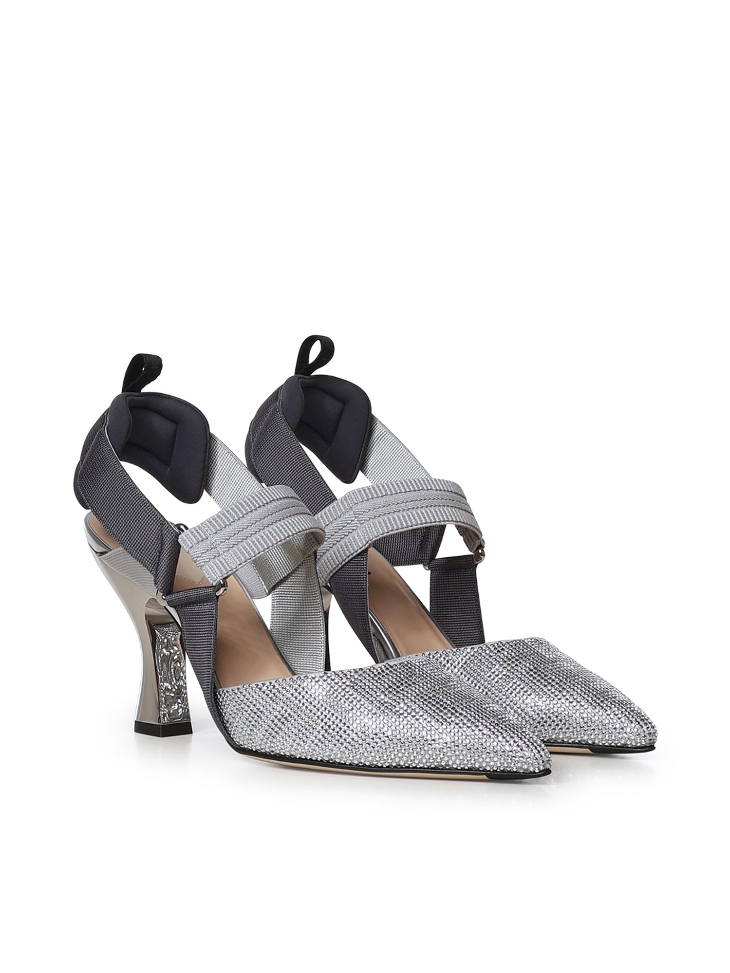 Slingback Colibrì con strass 8J8476 AQ62F1MYB FENDI 