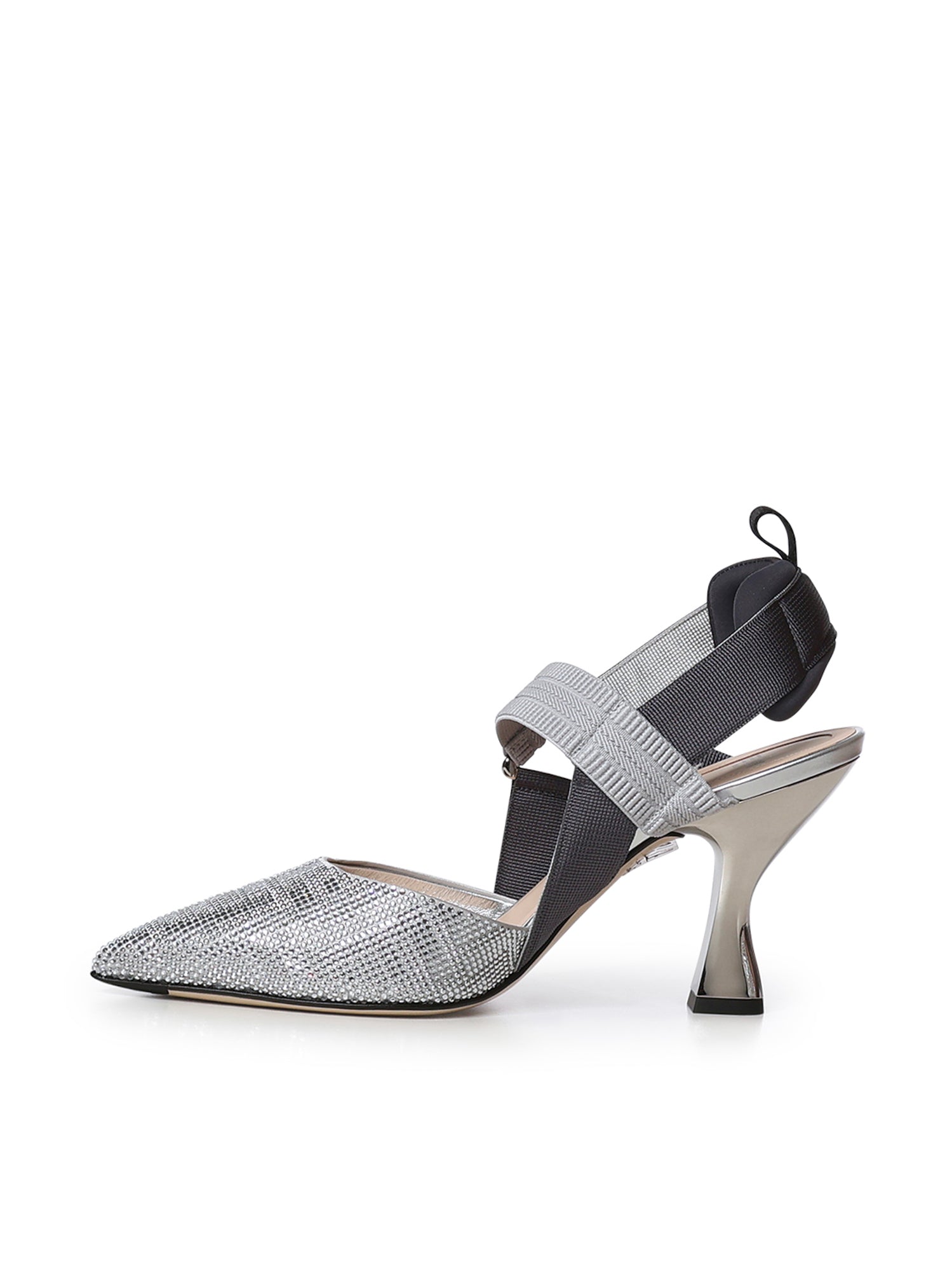 Slingback Colibrì con strass 8J8476 AQ62F1MYB FENDI 
