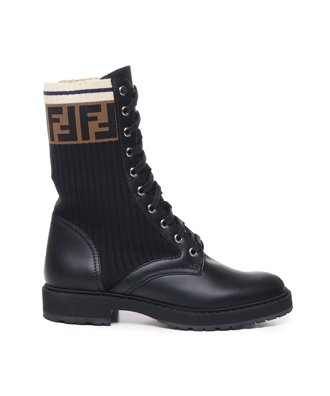 Biker Rockoko in pelle con tessuto stretch 8T6780 A3H4F13MC FENDI 