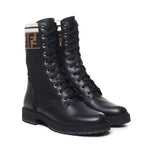 Biker Rockoko in pelle con tessuto stretch 8T6780 A3H4F13MC FENDI 