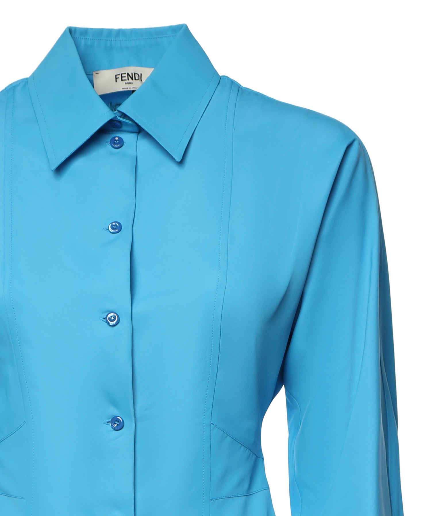 Abito chemisier in viscosa tecnica FDD537 AW9BF1W0L FENDI 
