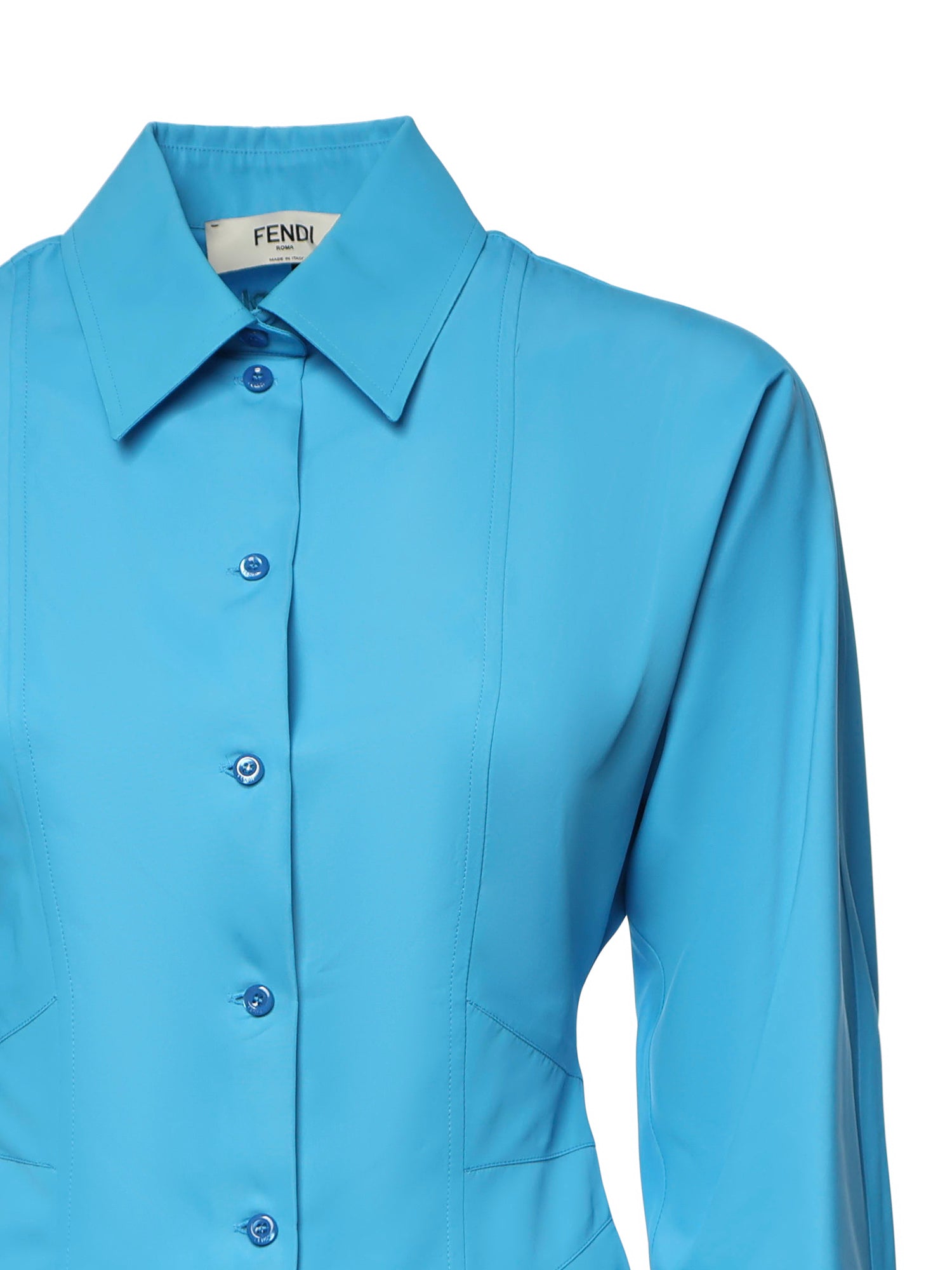 Abito chemisier in viscosa tecnica FDD537 AW9BF1W0L FENDI 
