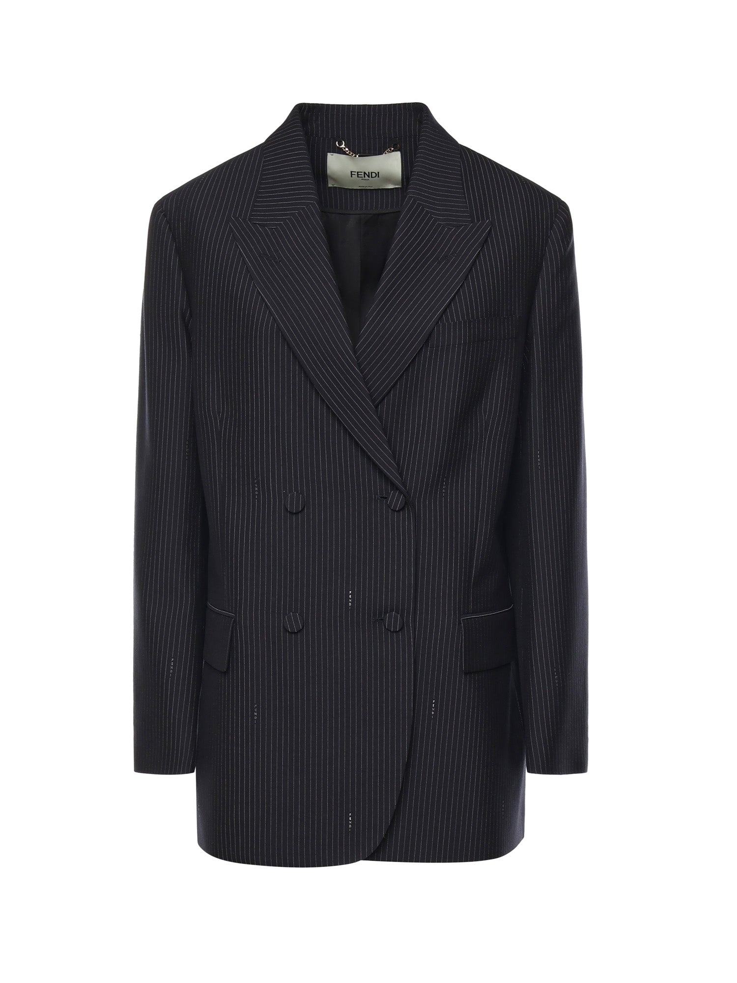 Blazer in lana gessata FJ7685 AW7IF0QG3 FENDI 