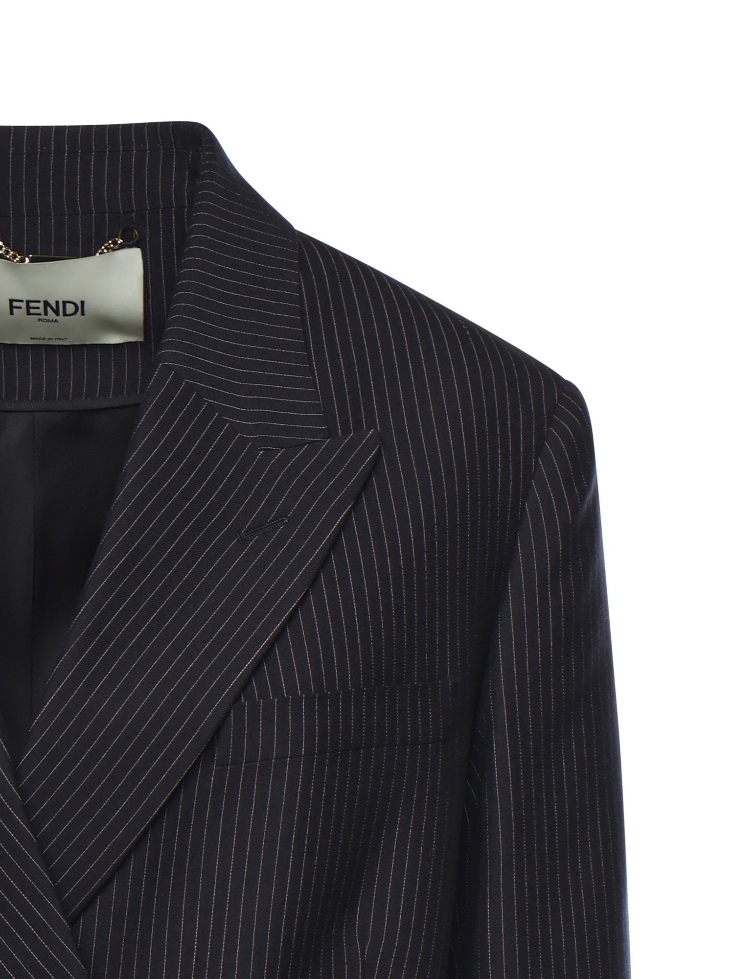 Blazer in lana gessata FJ7685 AW7IF0QG3 FENDI 