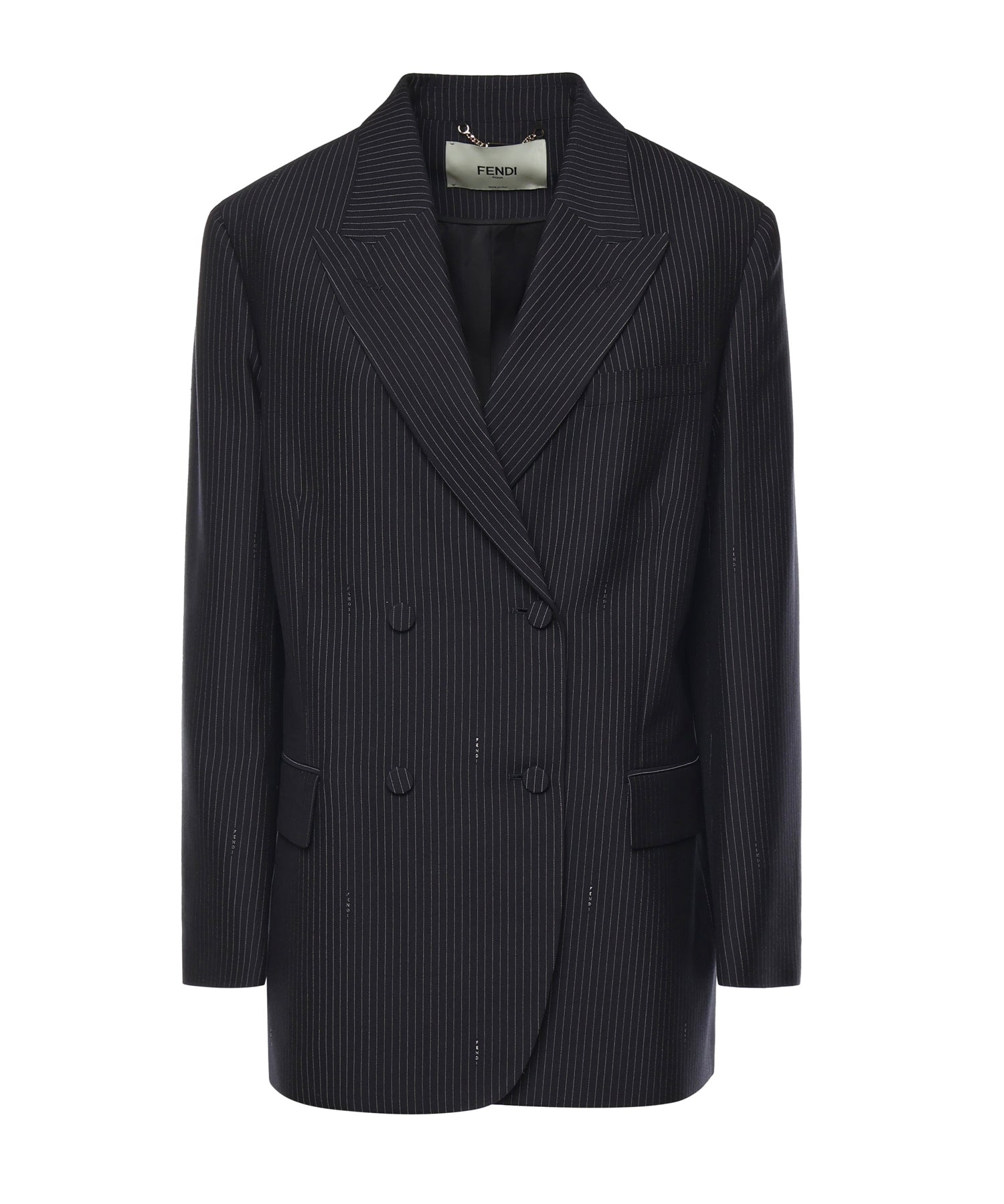 Blazer in lana gessata FJ7685 AW7IF0QG3 FENDI 
