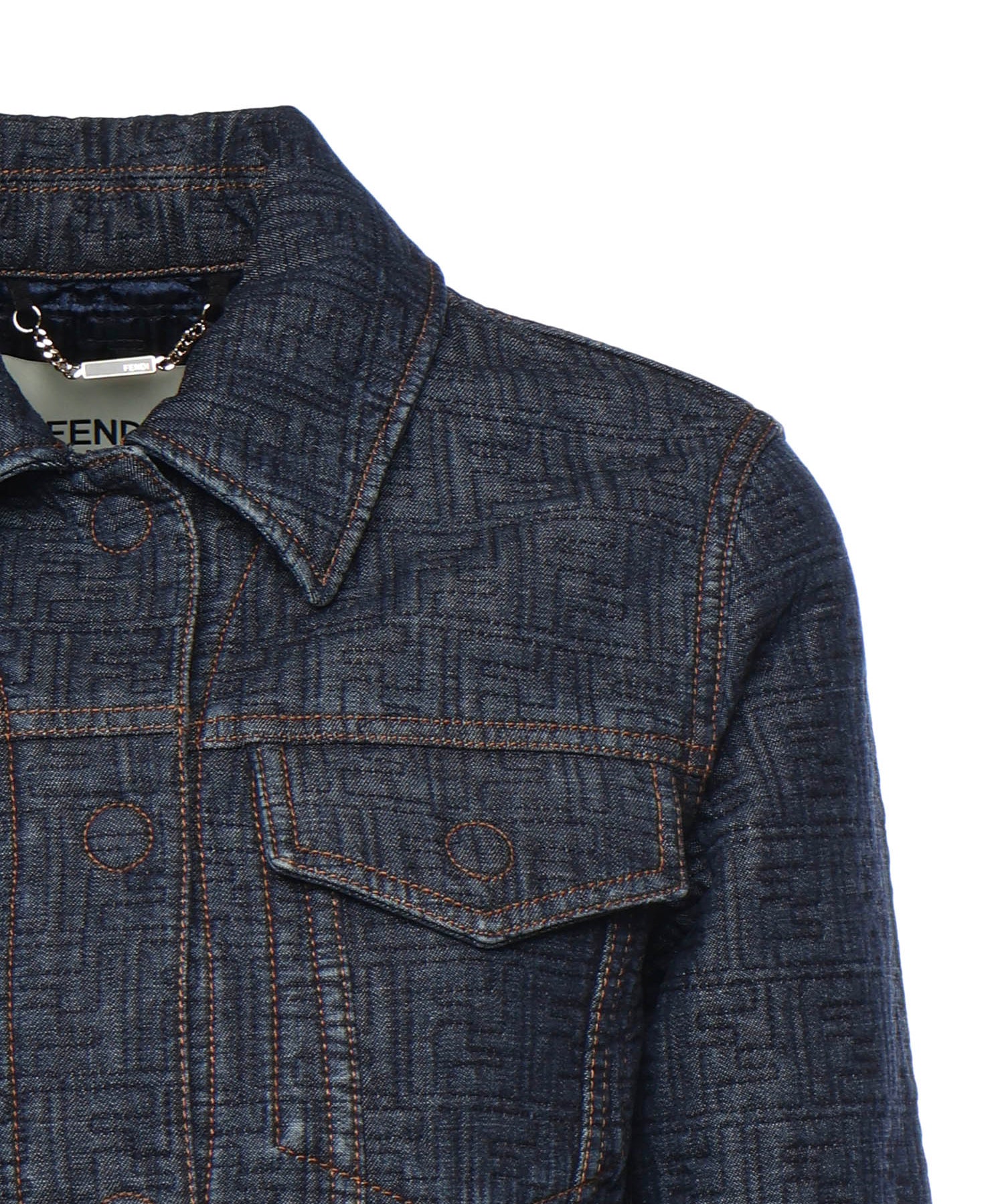Giacca in denim FF jacquard FLF834 AW82F1UKI FENDI 