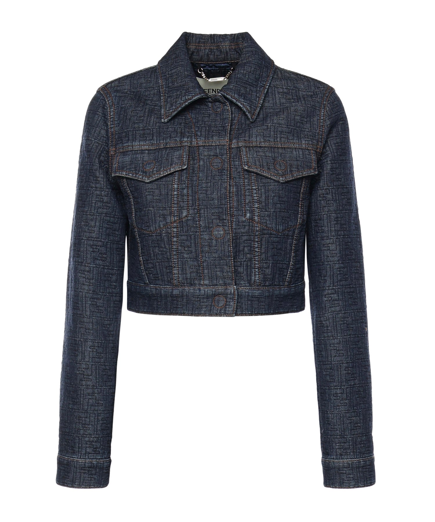 Giacca in denim FF jacquard FLF834 AW82F1UKI FENDI 