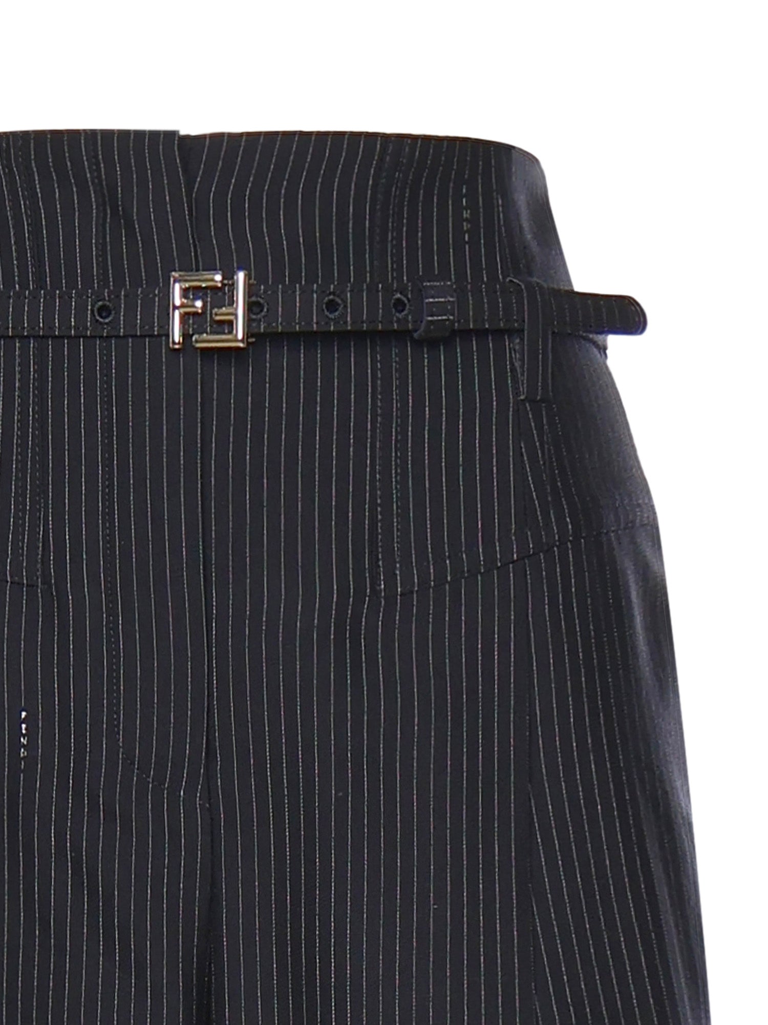 Pantaloni in lana gessata FR6673 AW7IF0QG3 FENDI 