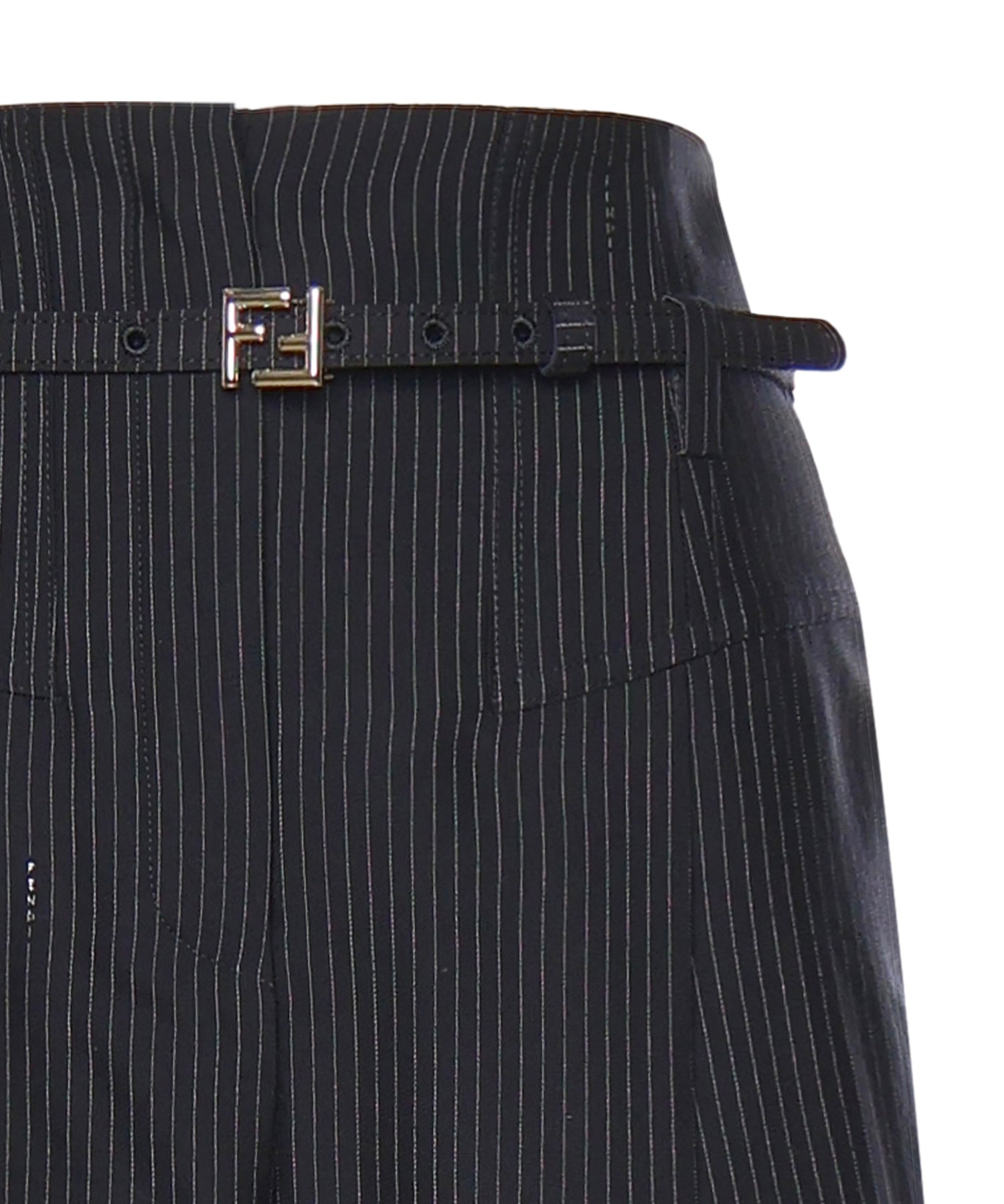Pantaloni in lana gessata FR6673 AW7IF0QG3 FENDI 