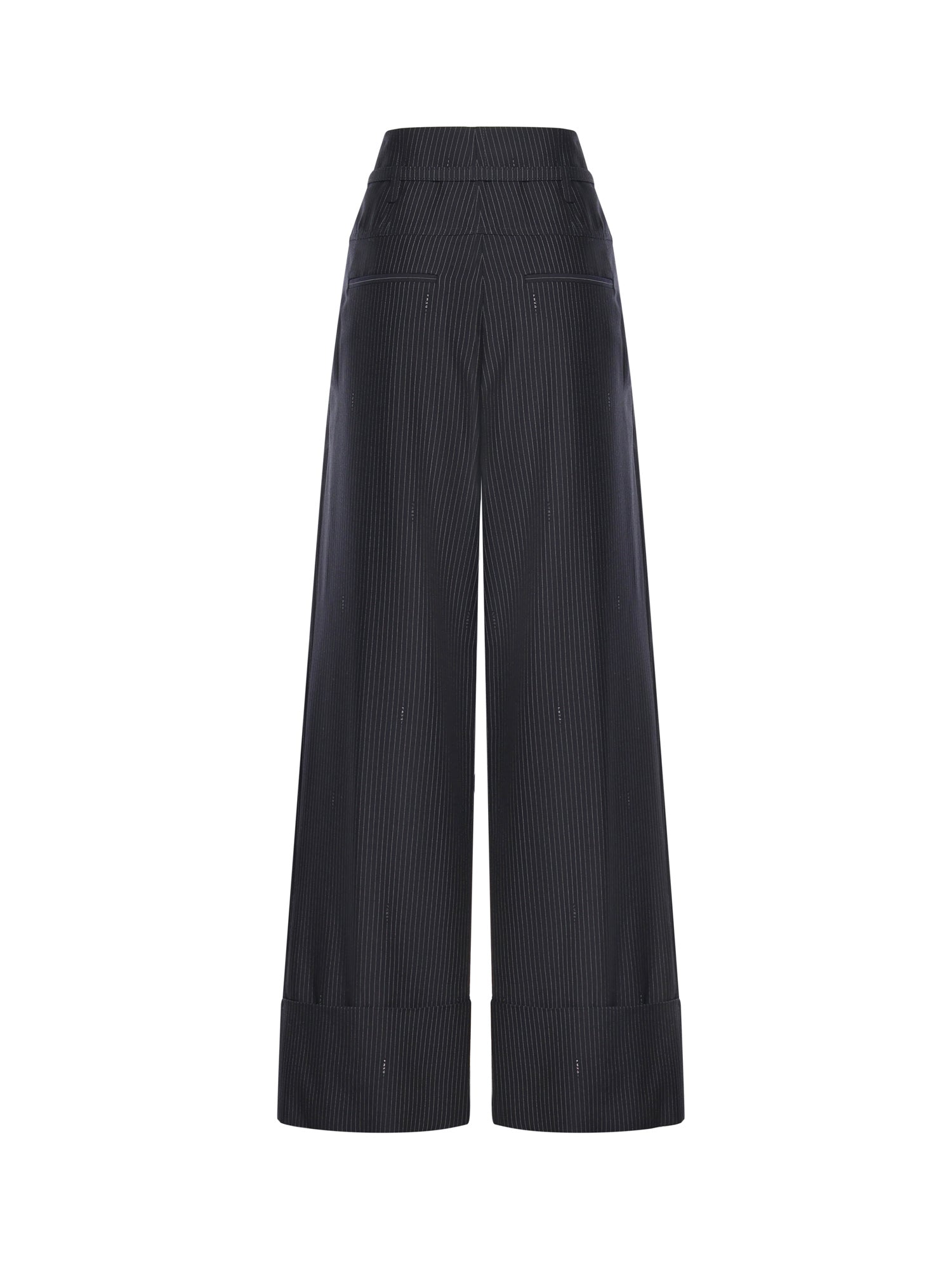 Pantaloni in lana gessata FR6673 AW7IF0QG3 FENDI 