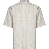 Camicia FF jacquard in lino con impunture FS0795 AU7NF0RQ0 FENDI 