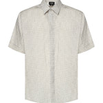 Camicia FF jacquard in lino con impunture FS0795 AU7NF0RQ0 FENDI 