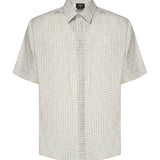 Camicia FF jacquard in lino con impunture FS0795 AU7NF0RQ0 FENDI 