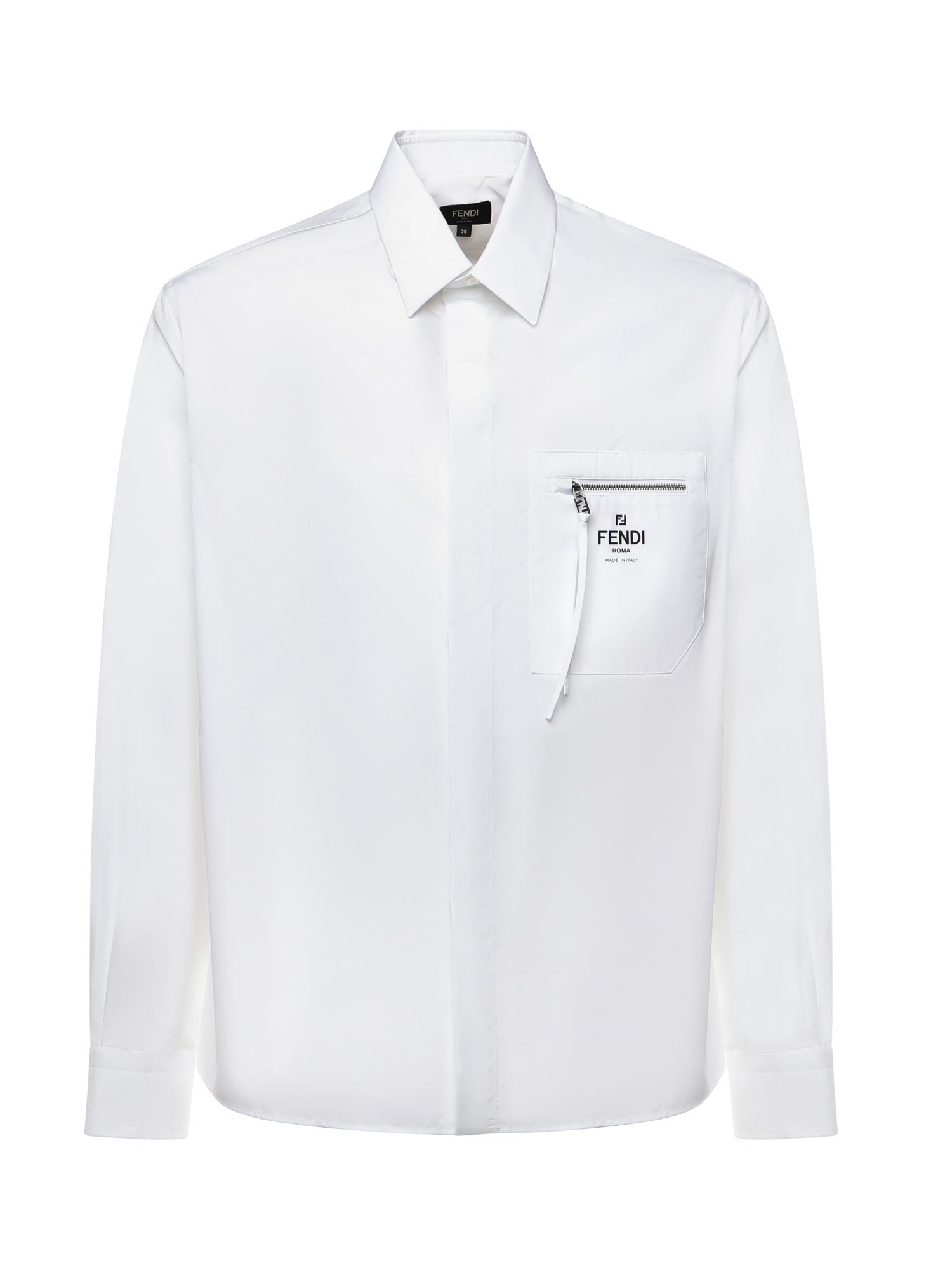 Camicia in cotone con logo FS1098 AN08F0QA0 FENDI 