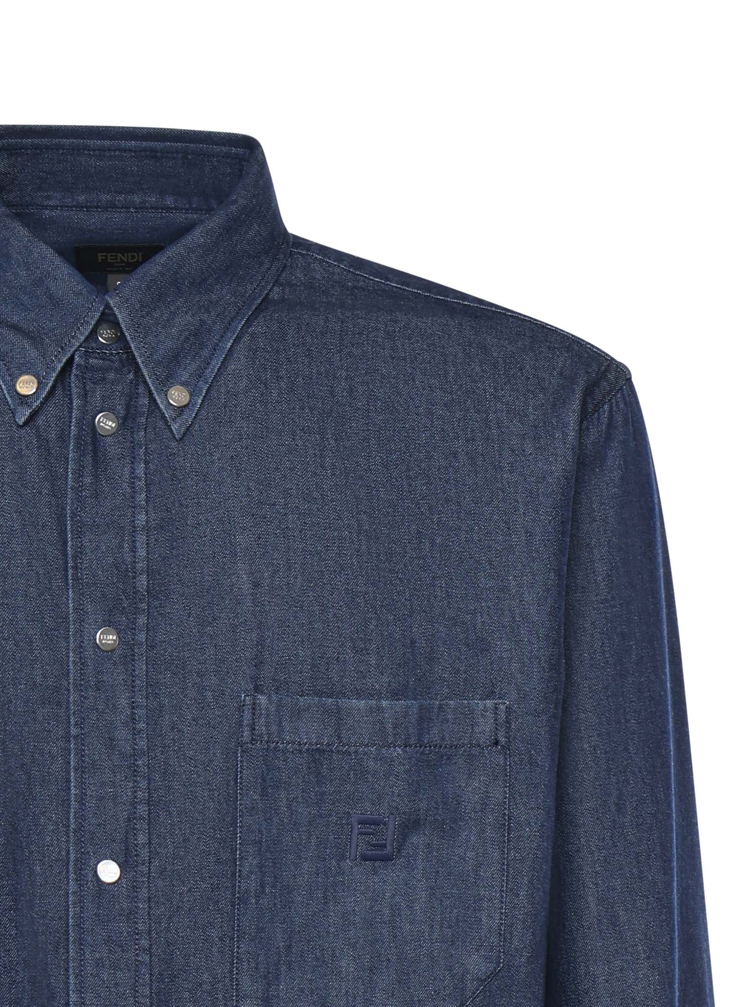 Camicia in Chambray FS1296 AVZGF0QA2 FENDI 