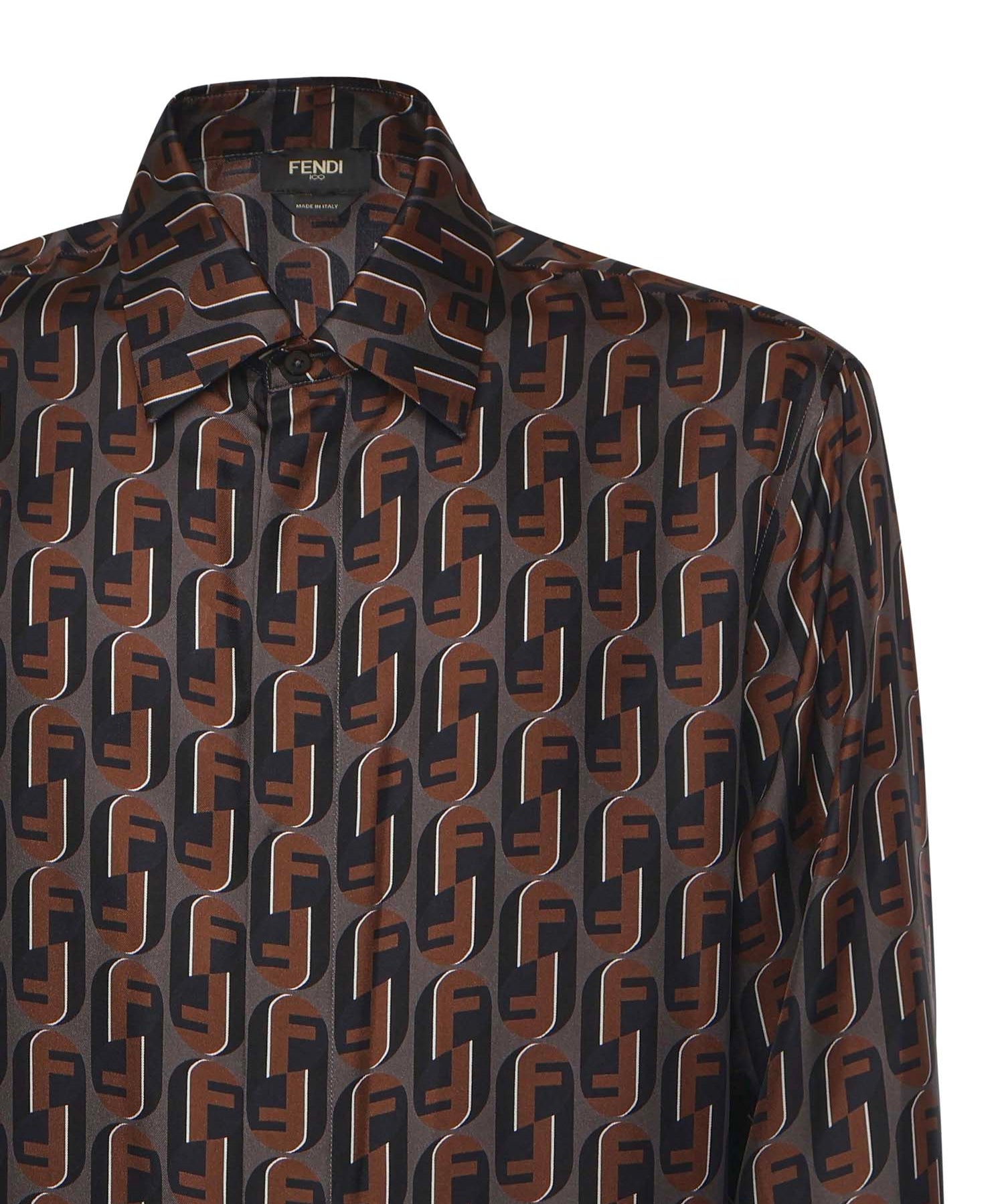 Camicia in seta stampata FS1319 AVDBF1TRS FENDI 