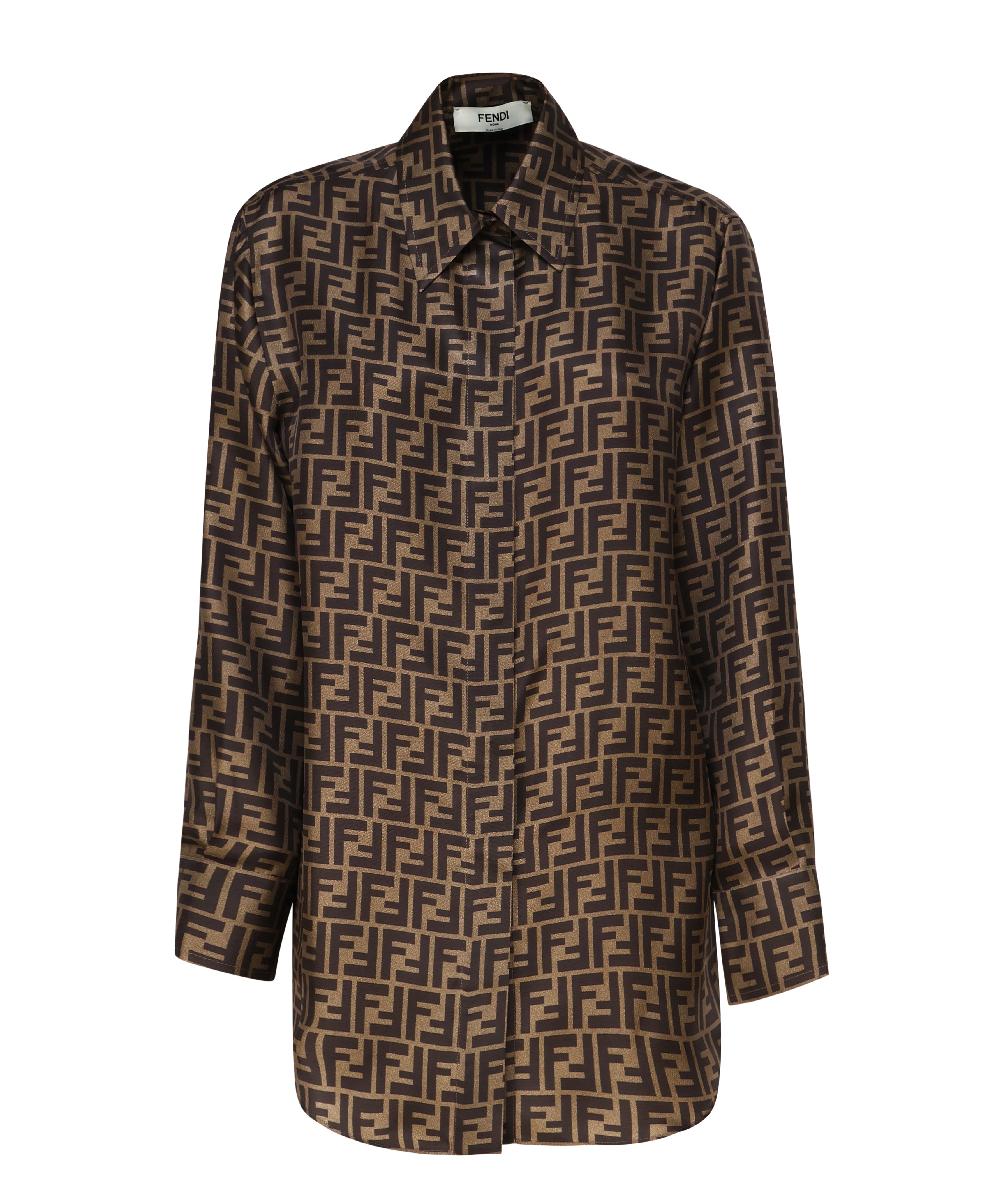 Camicia in seta FF jacquard FS8107 A8G3F118W FENDI 