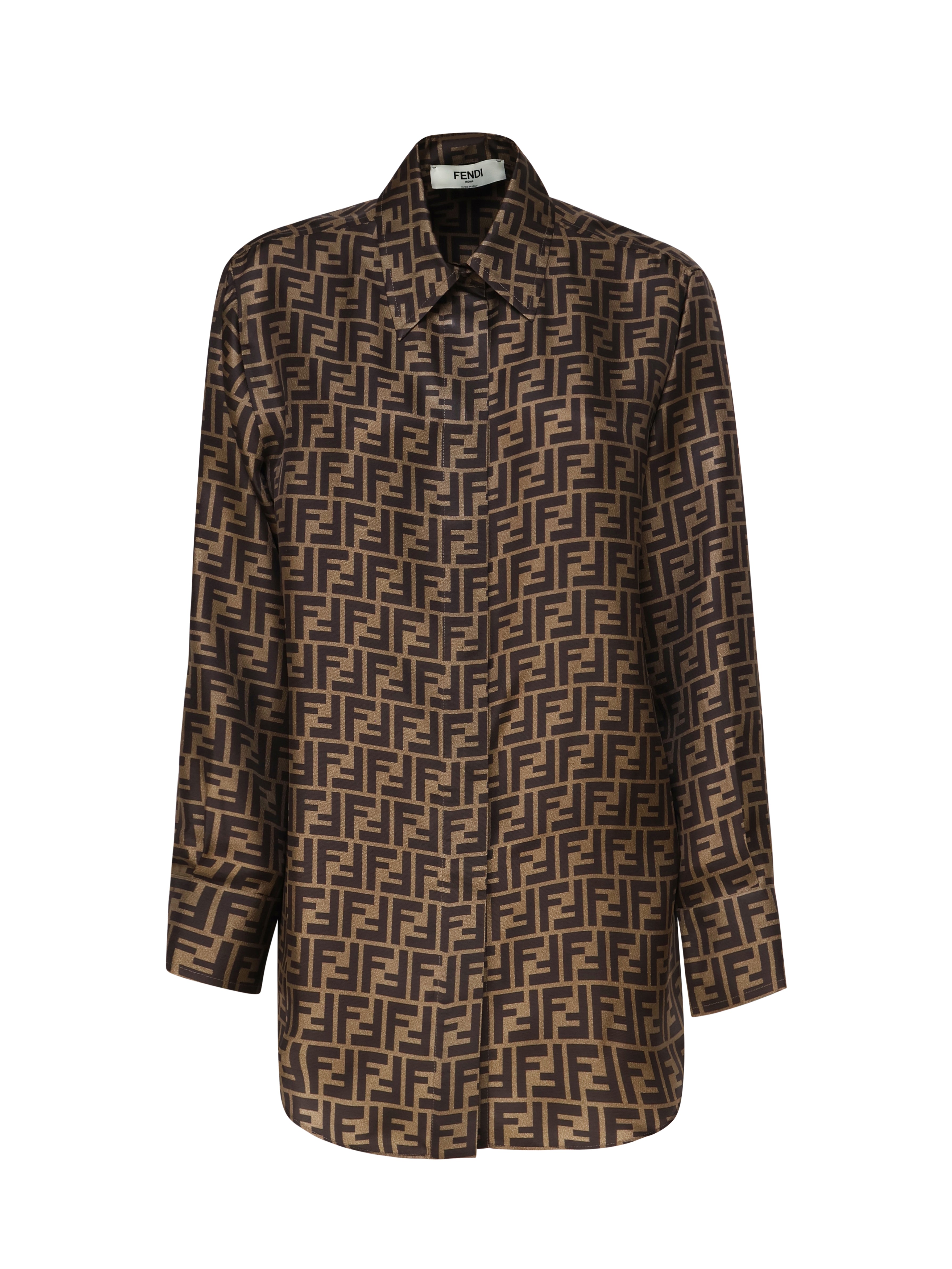 Camicia in seta FF jacquard FS8107 A8G3F118W FENDI 