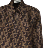 Camicia in seta FF jacquard FS8107 A8G3F118W FENDI 