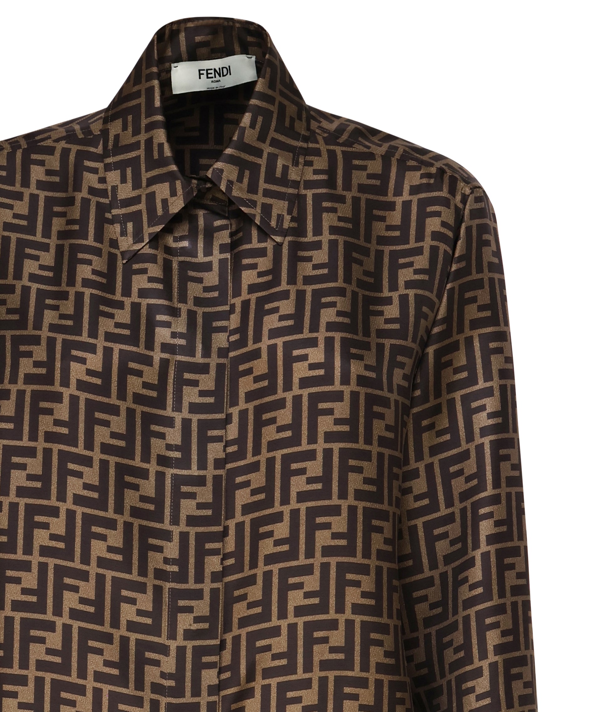 Camicia in seta FF jacquard FS8107 A8G3F118W FENDI 