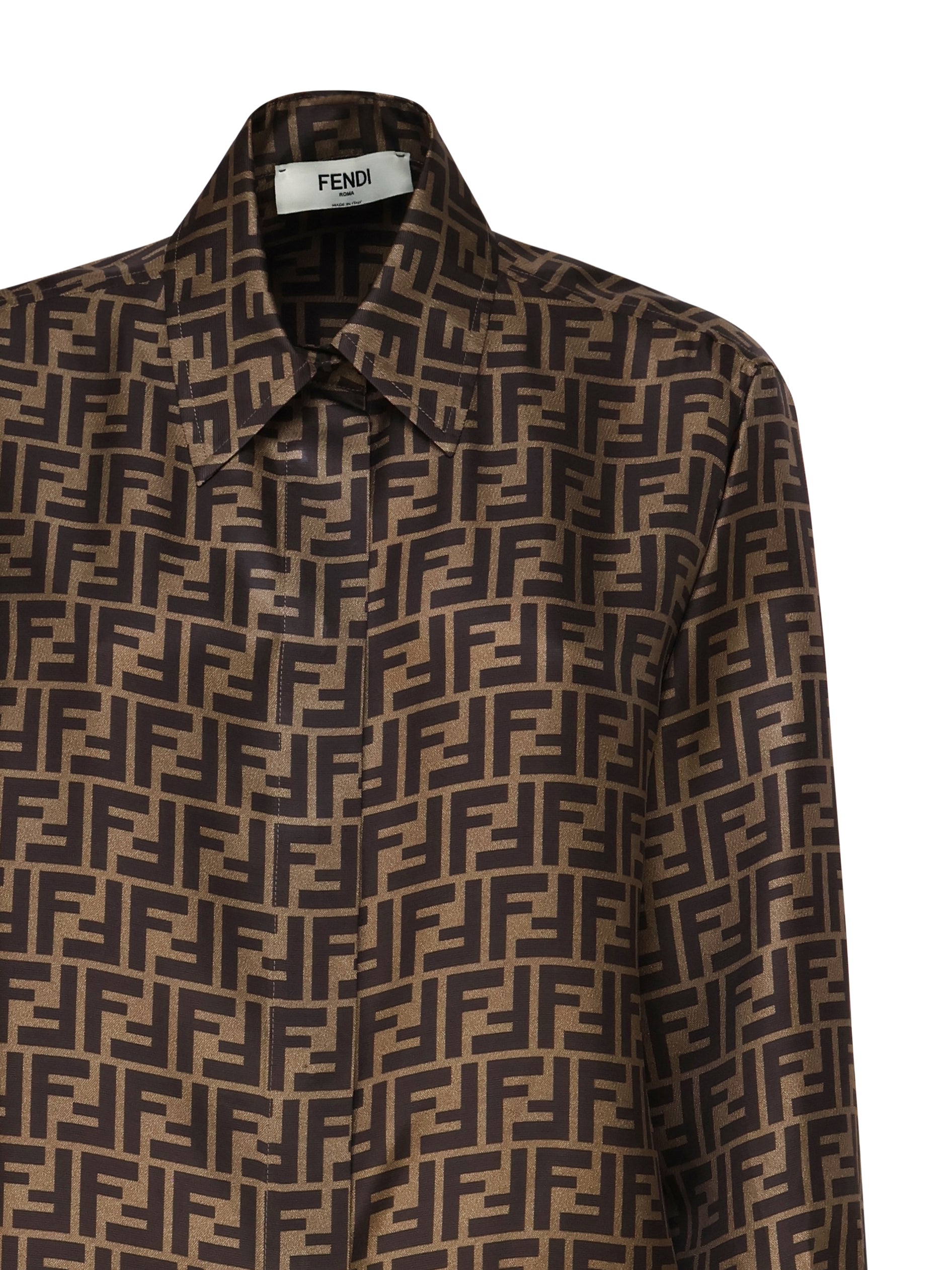 Camicia in seta FF jacquard FS8107 A8G3F118W FENDI 