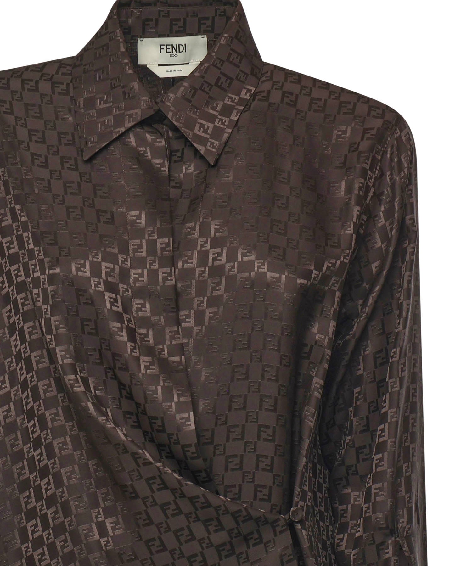 Camicia in seta FF jacquard FS8287 AUQGF1T6H FENDI 