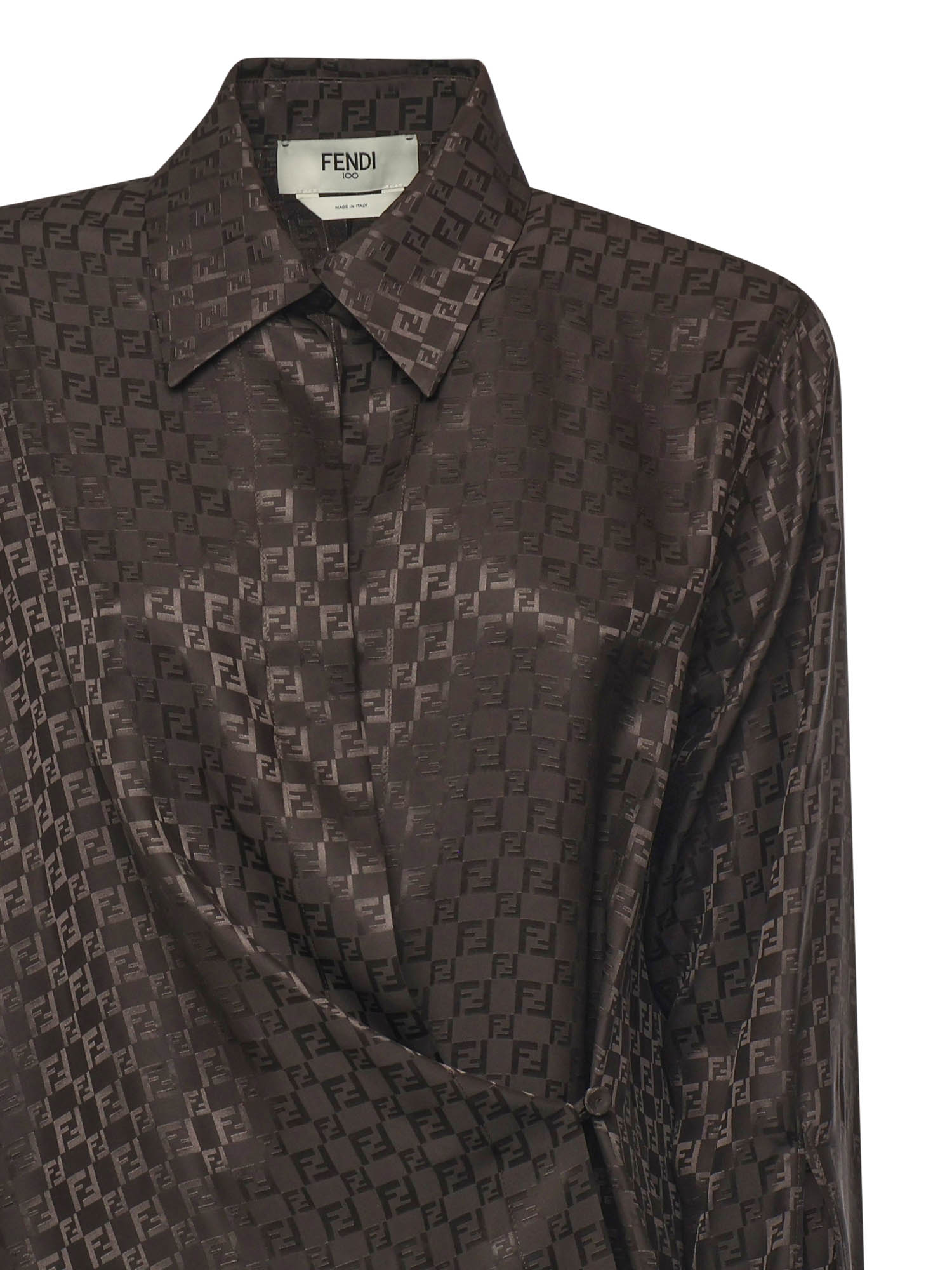 Camicia in seta FF jacquard FS8287 AUQGF1T6H FENDI 