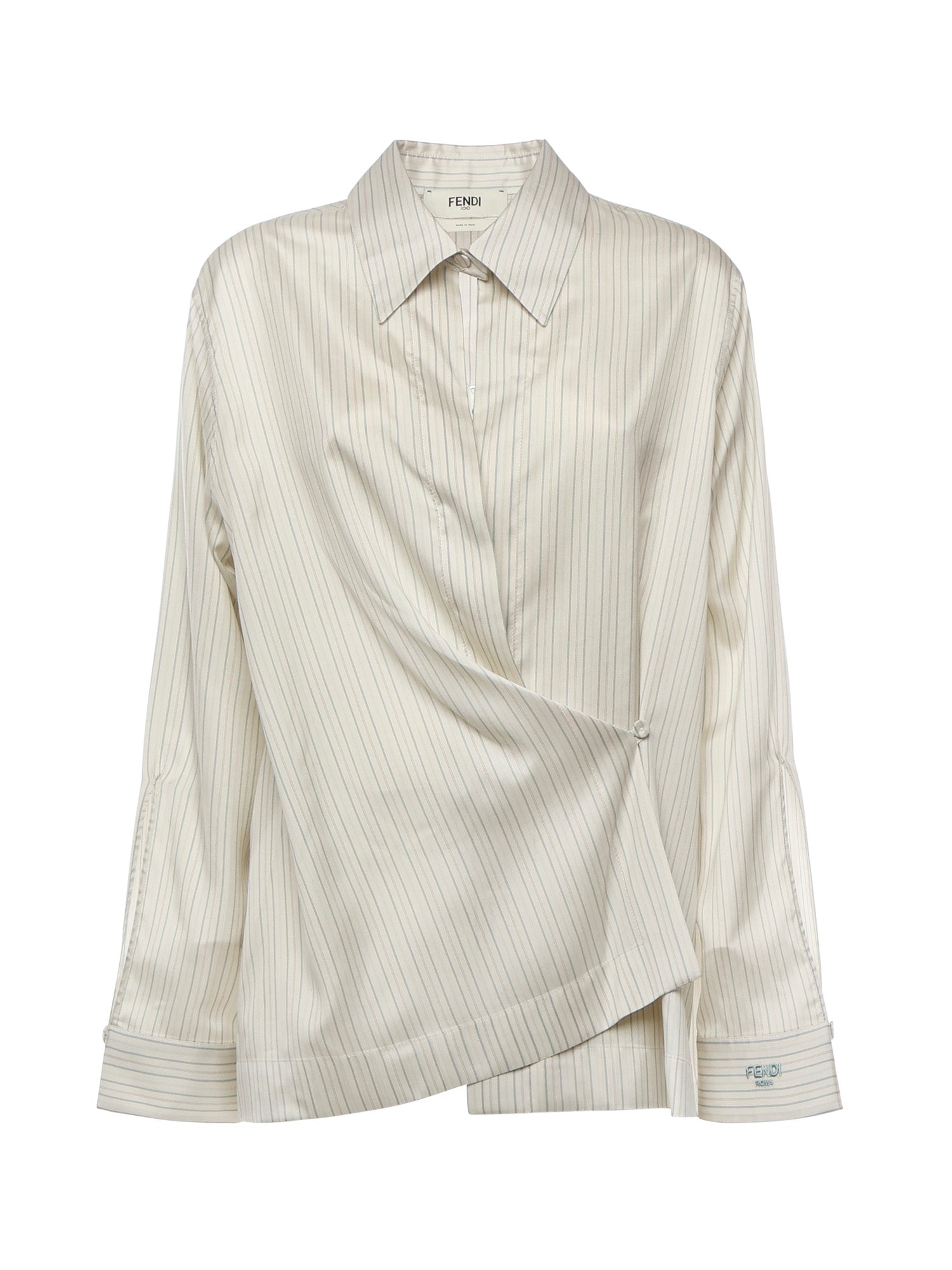 Camicia in seta a righe FS8287 AYNPF1T6E FENDI 