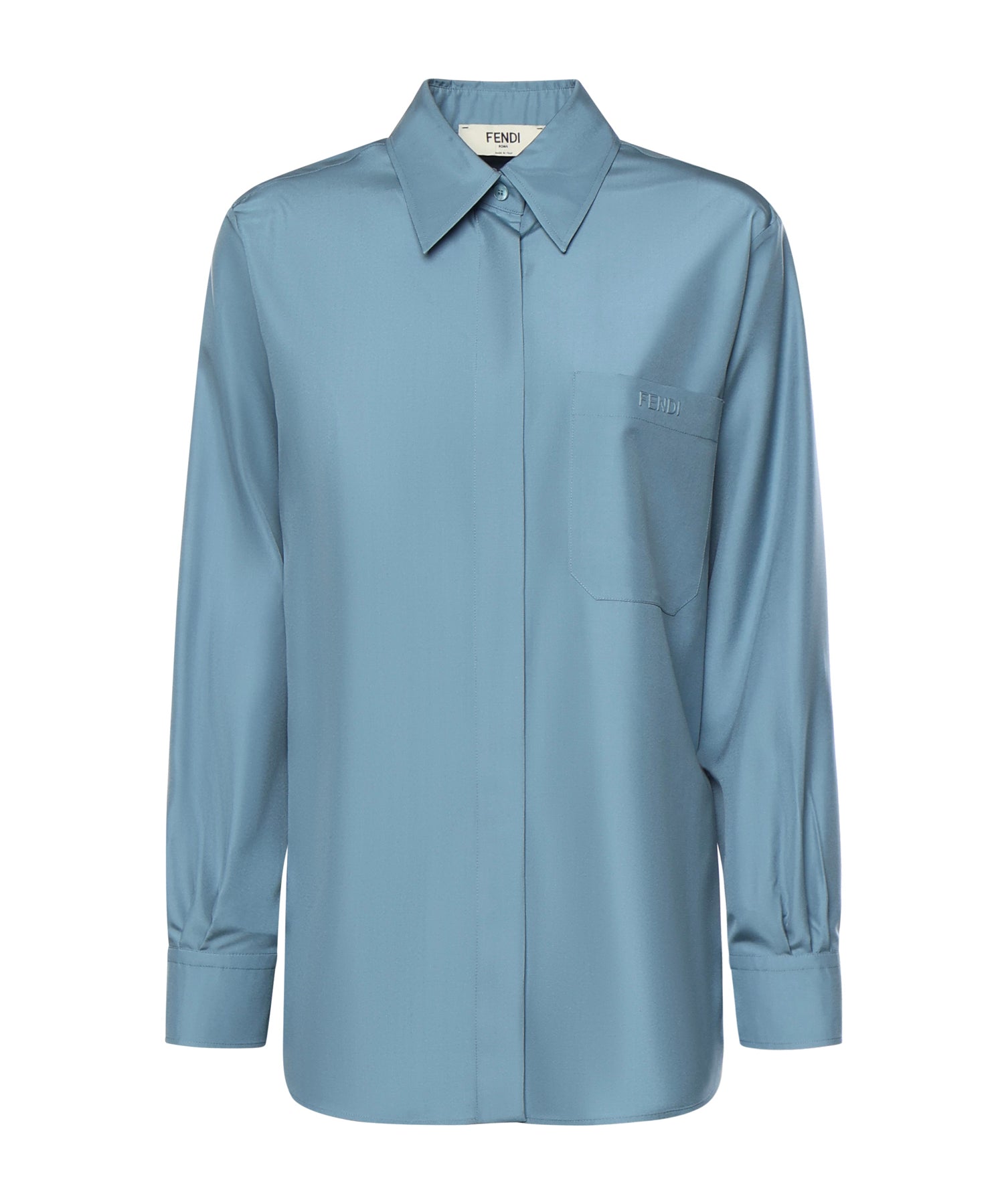 Camicia in popeline di seta FS8333 AVJRF1UKD FENDI 