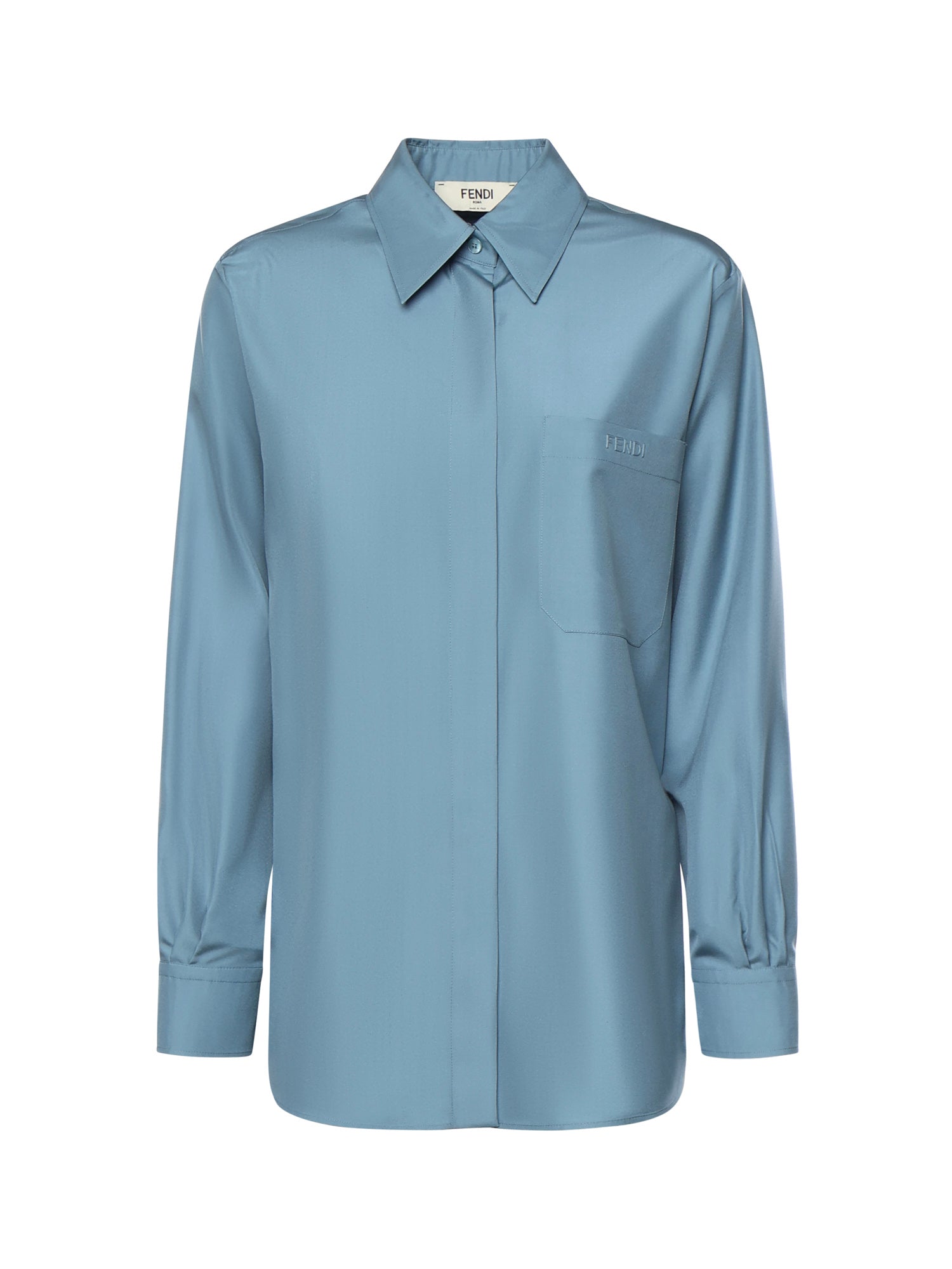 Camicia in popeline di seta FS8333 AVJRF1UKD FENDI 