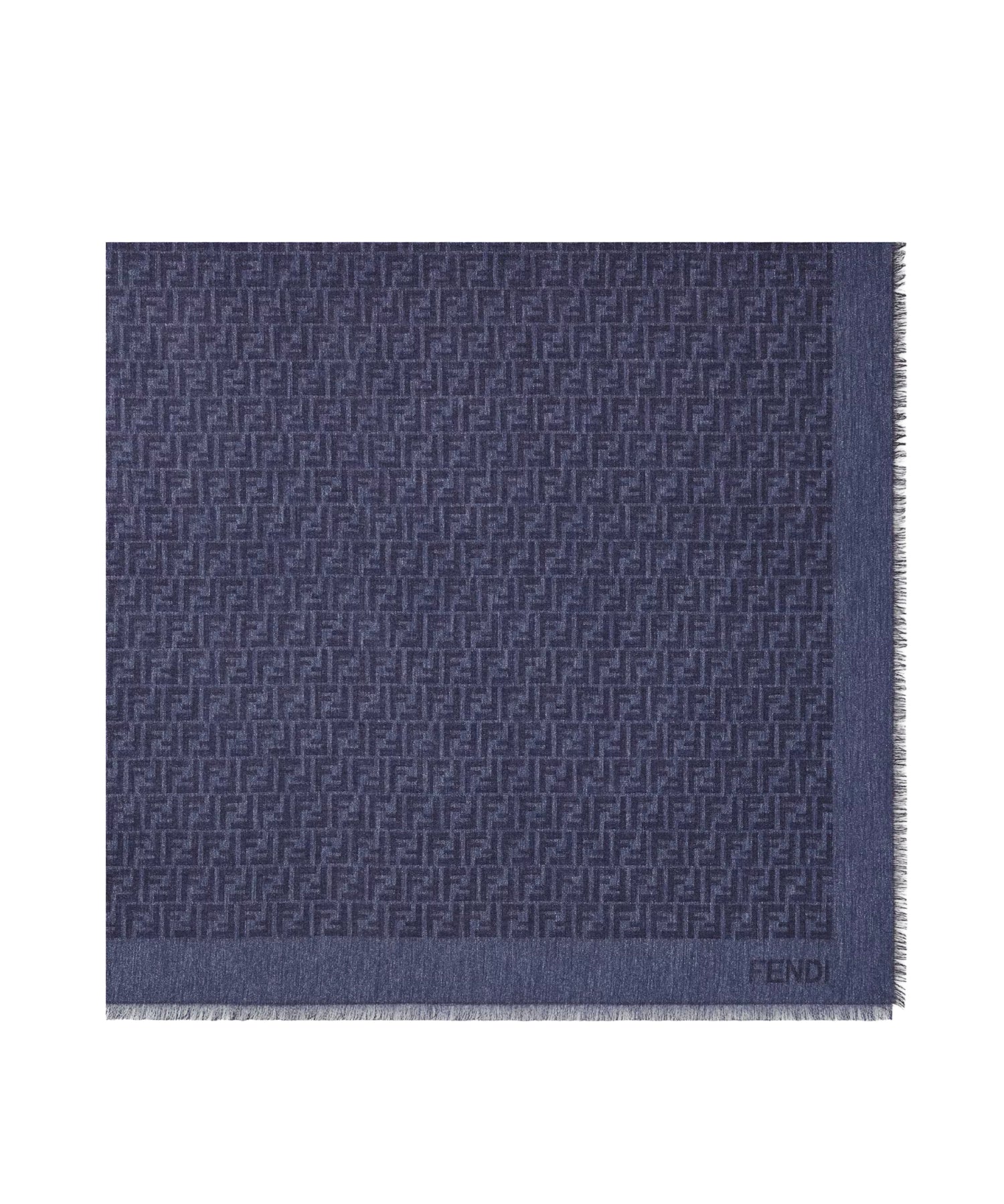 Scialle FF jacquard in cotone e lana FXT069 AWEWF0RU7 FENDI 