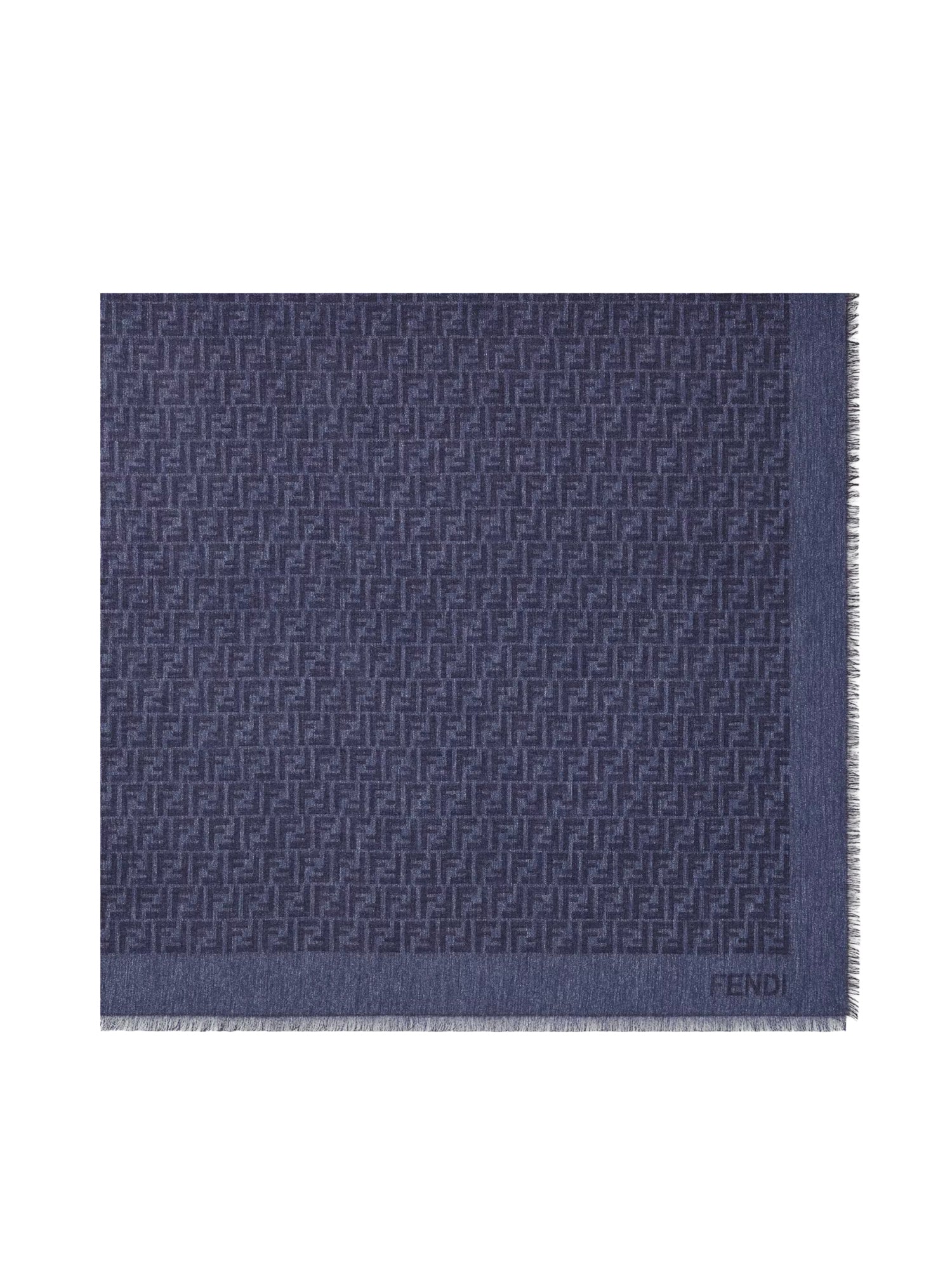 Scialle FF jacquard in cotone e lana FXT069 AWEWF0RU7 FENDI 