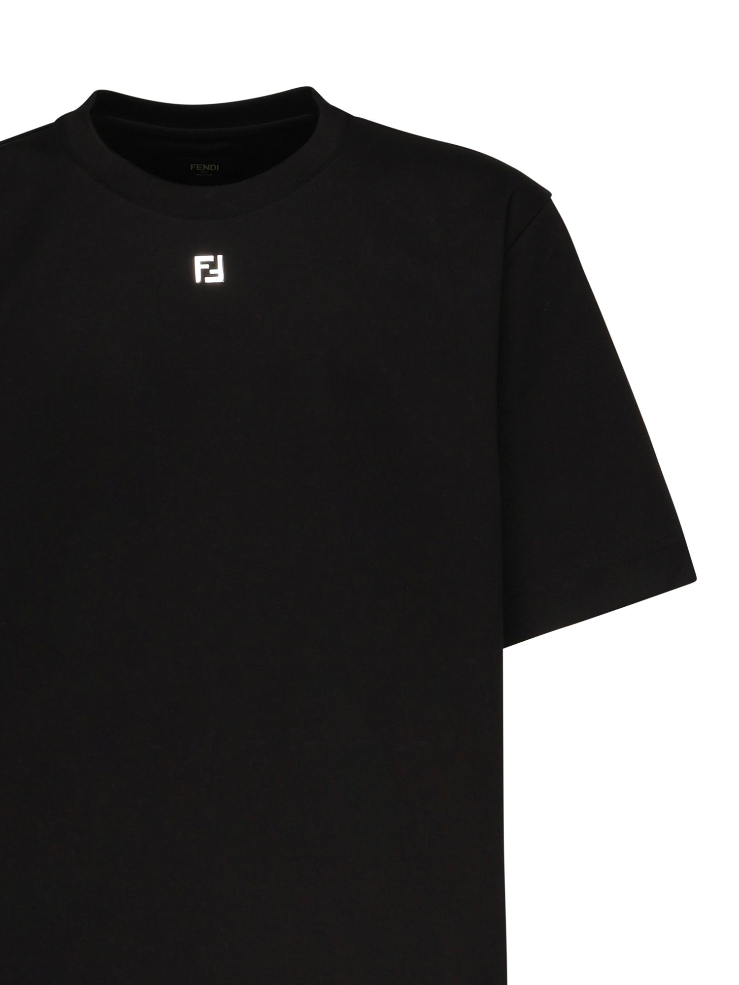 T-shirt in cotone con logo<BR/> FY0936 ARYYF0QA1 FENDI 