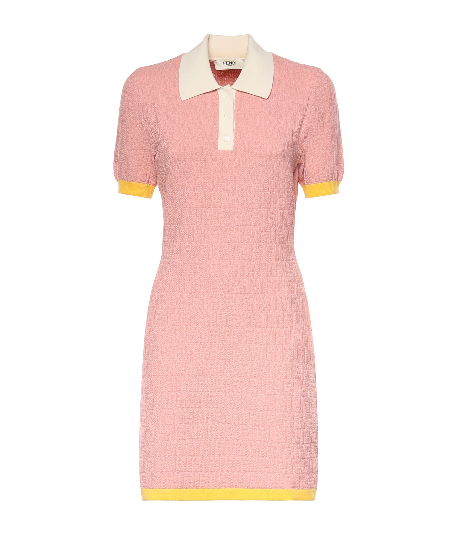 Abito mini FF jacquard in cotone e seta FZDE35 AW4SF1W0S FENDI 