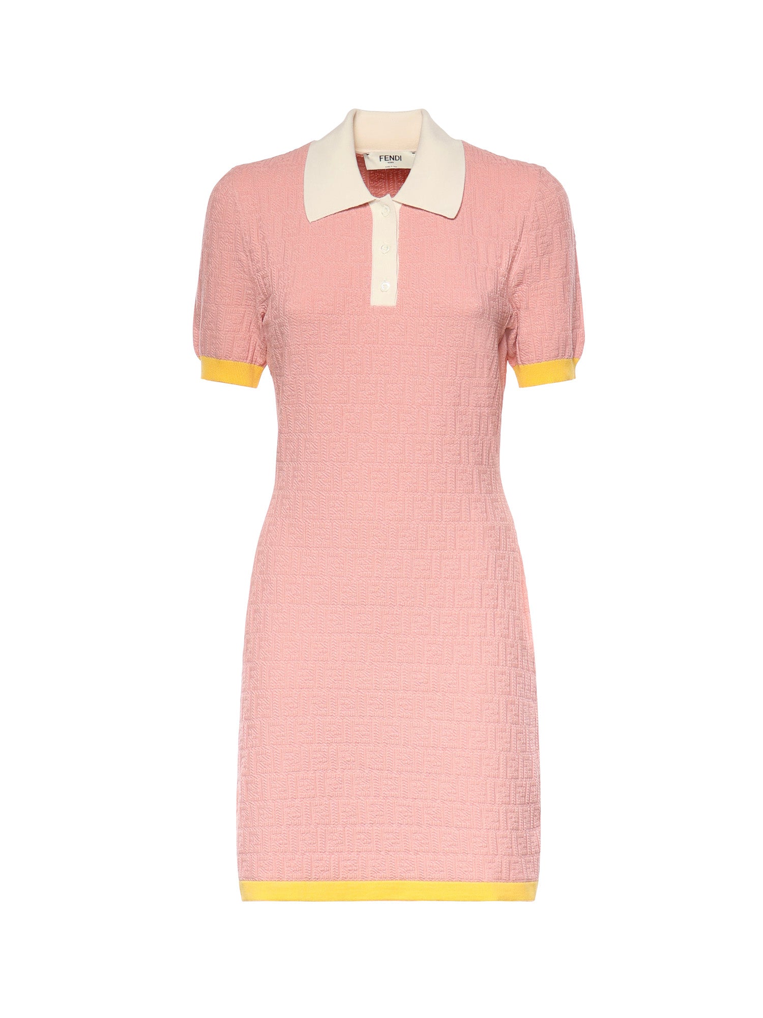Abito mini FF jacquard in cotone e seta FZDE35 AW4SF1W0S FENDI 