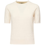 Maglia in cotone e viscosa FF jacquard FZXD57 AUZRF0ZNM FENDI 