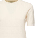 Maglia in cotone e viscosa FF jacquard FZXD57 AUZRF0ZNM FENDI 