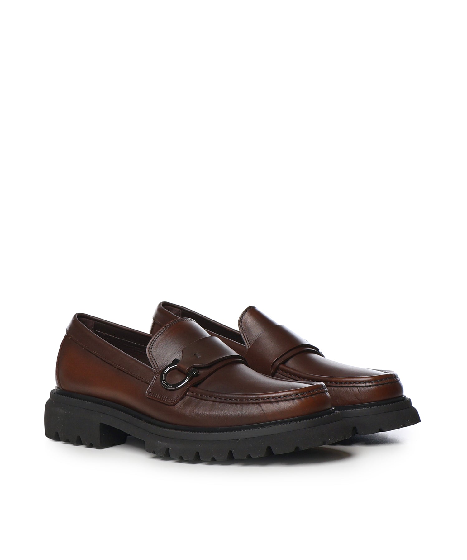 Mocassini Gancini in pelle<BR/> 029966 791772007 FERRAGAMO 