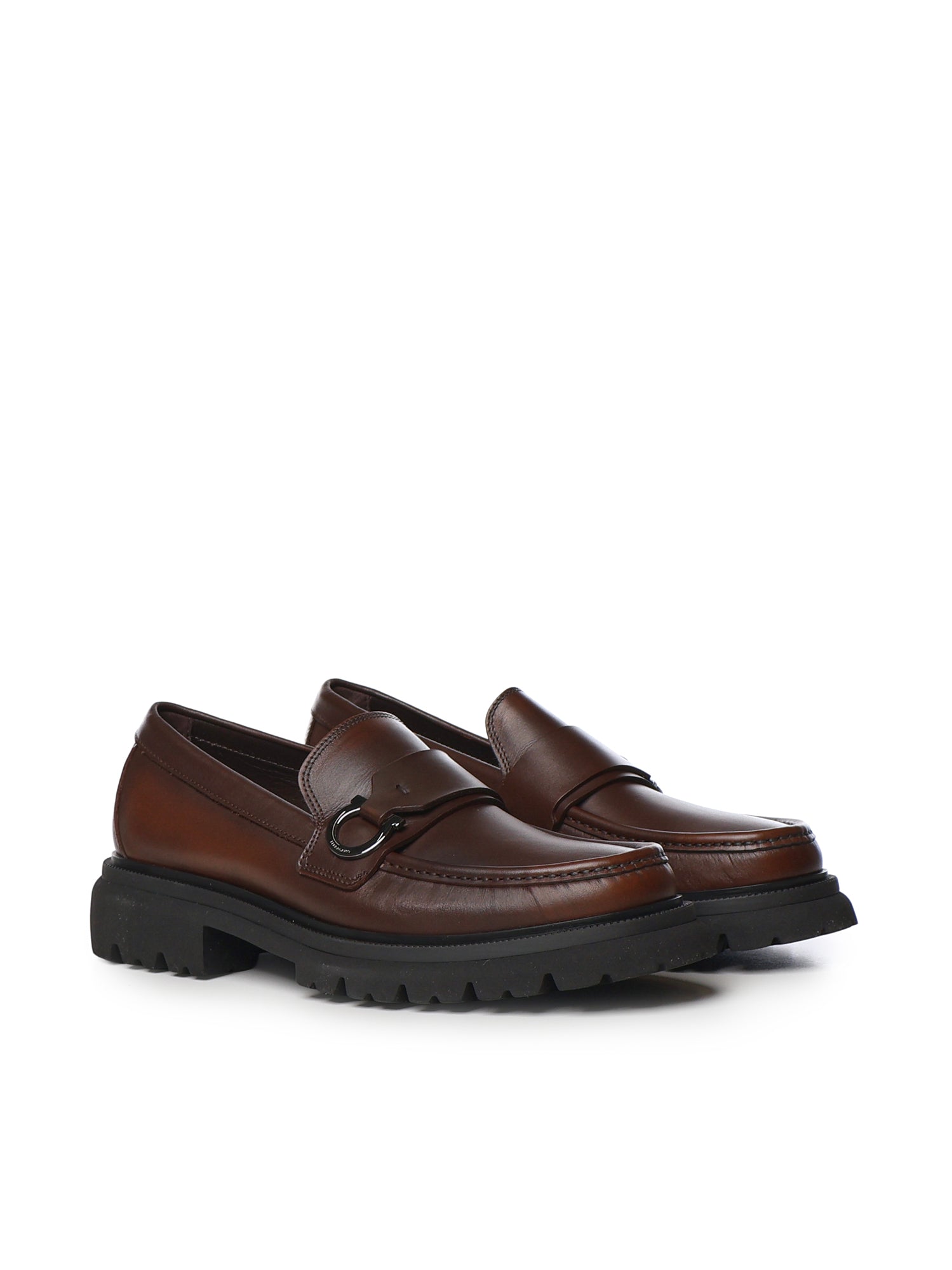 Mocassini Gancini in pelle<BR/> 029966 791772007 FERRAGAMO 