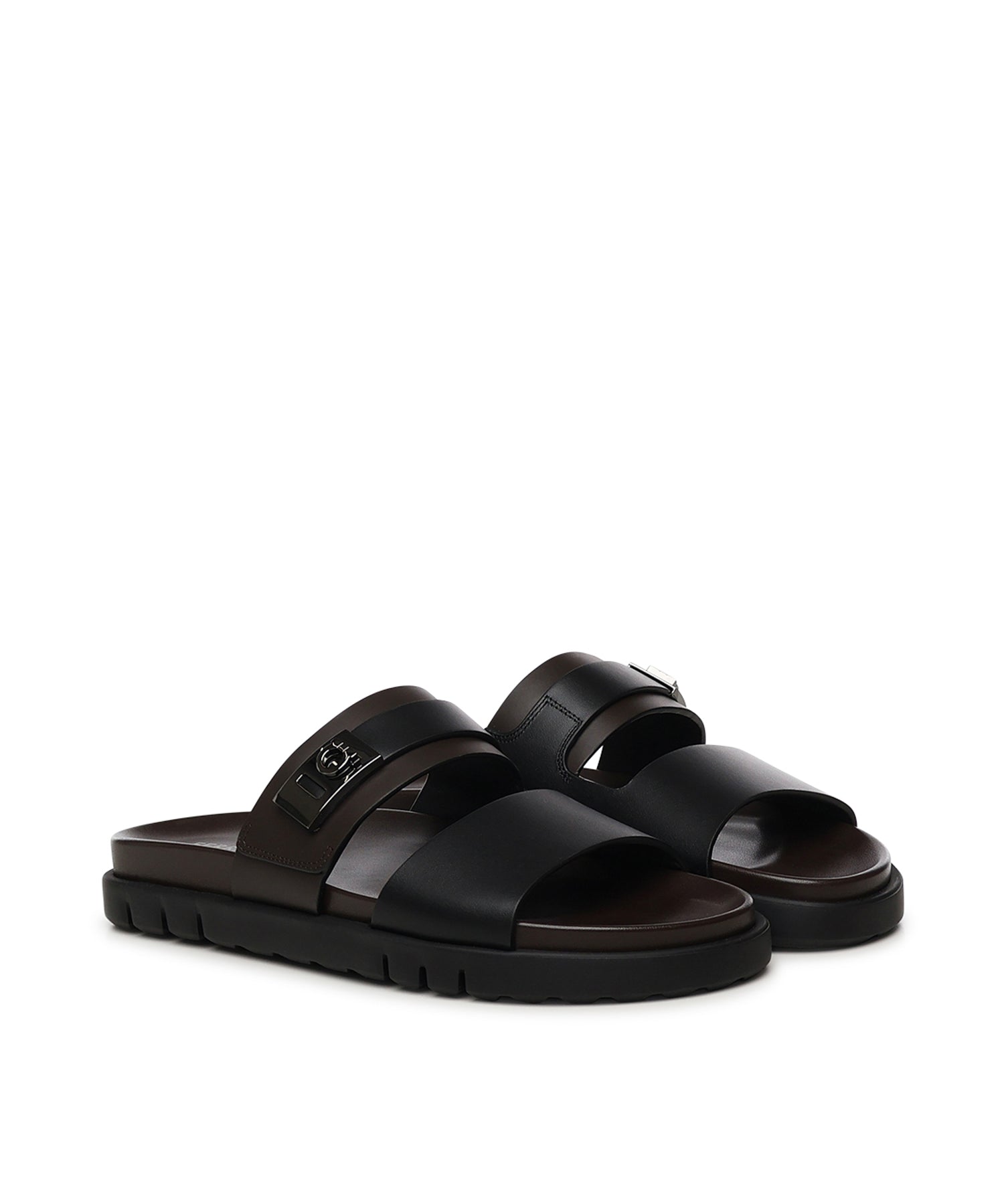 Sandalo a doppia fascia in pelle 02A394 789256001 FERRAGAMO 