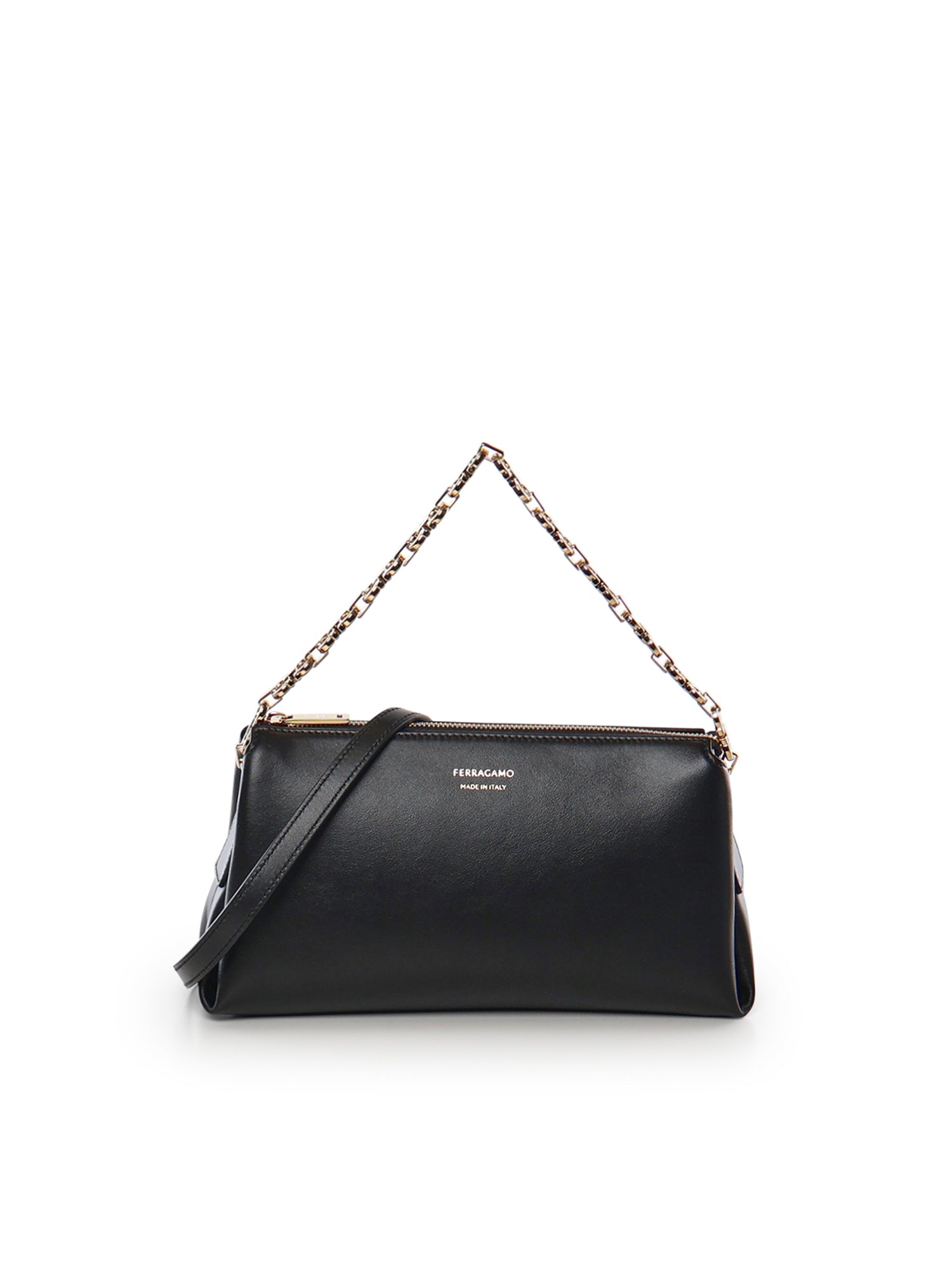Mini bag in pelle con logo 221076 790049001 FERRAGAMO 