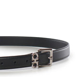 Cintura con doppio Gancini in pelle 230346 791904006 FERRAGAMO 