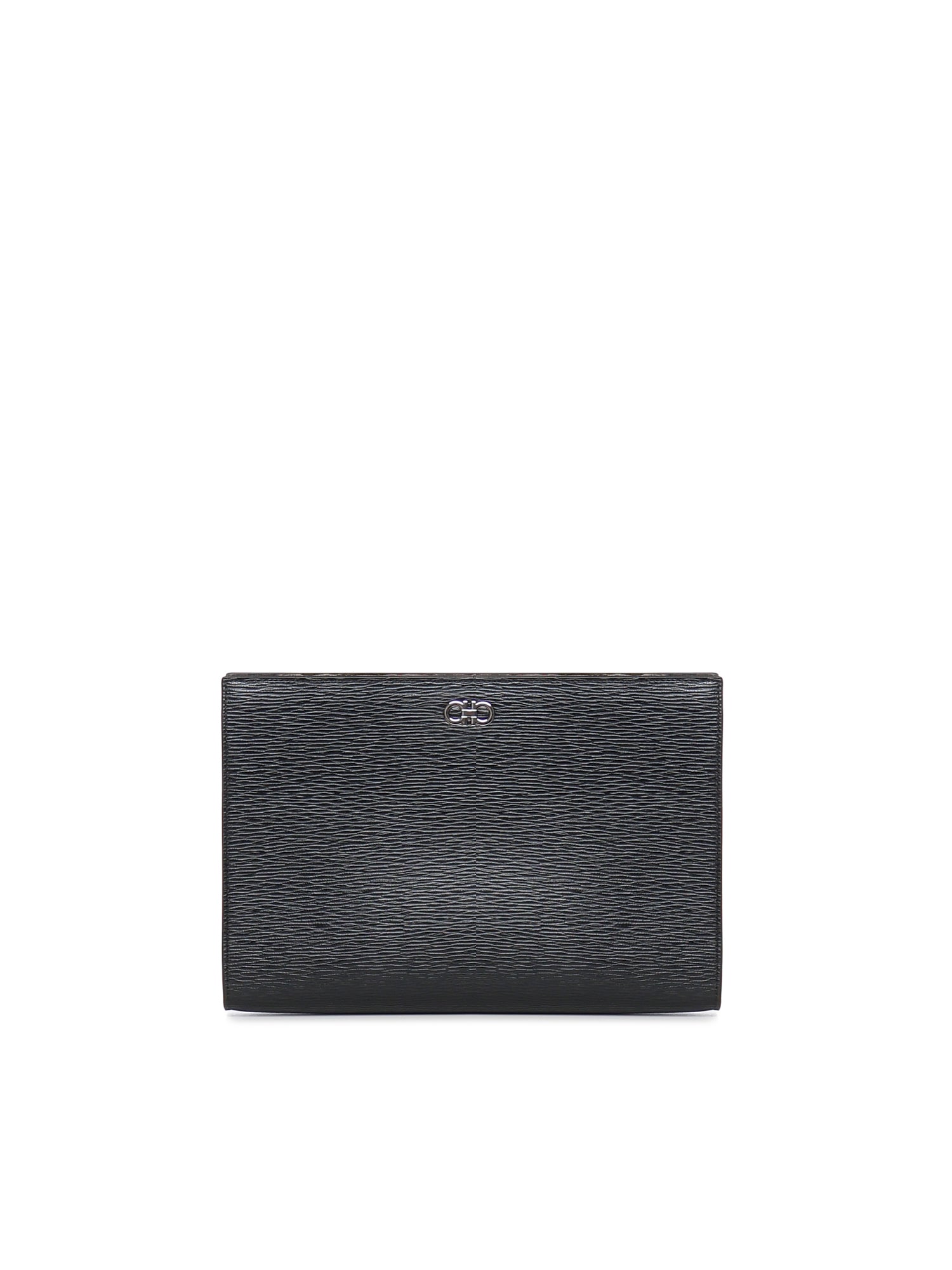 Pouch in pelle con logo 241889 791715001 FERRAGAMO 