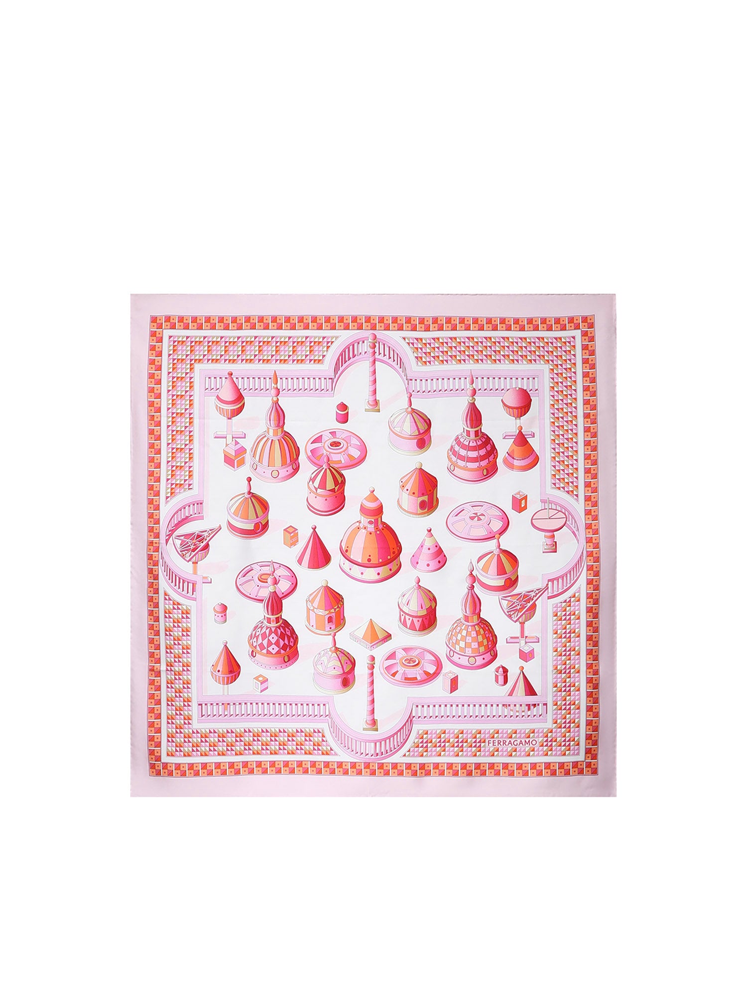 Foulard in seta con stampa 310197 779334006 FERRAGAMO 