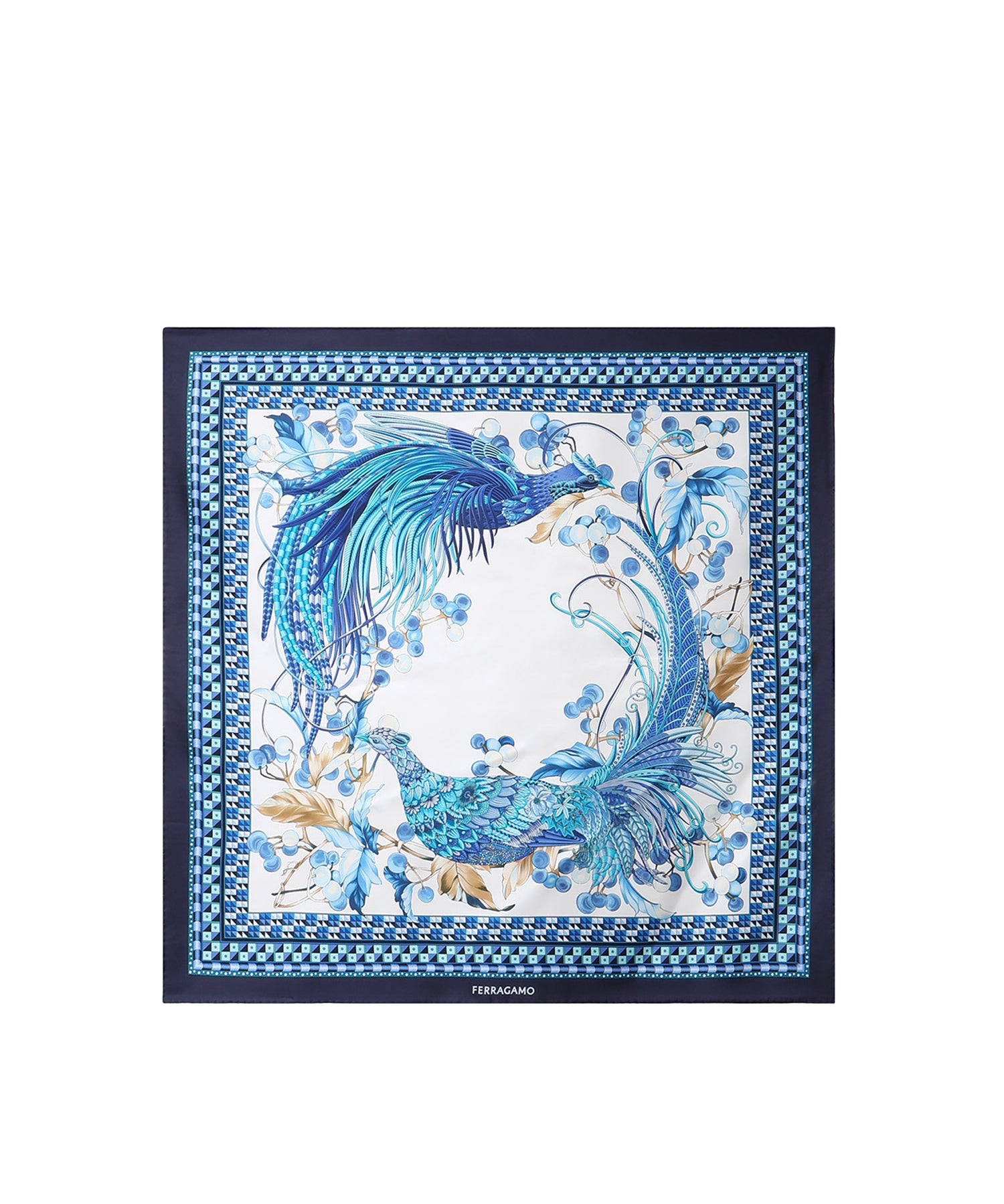 Foulard in seta con stampa 310199 793537006 FERRAGAMO 