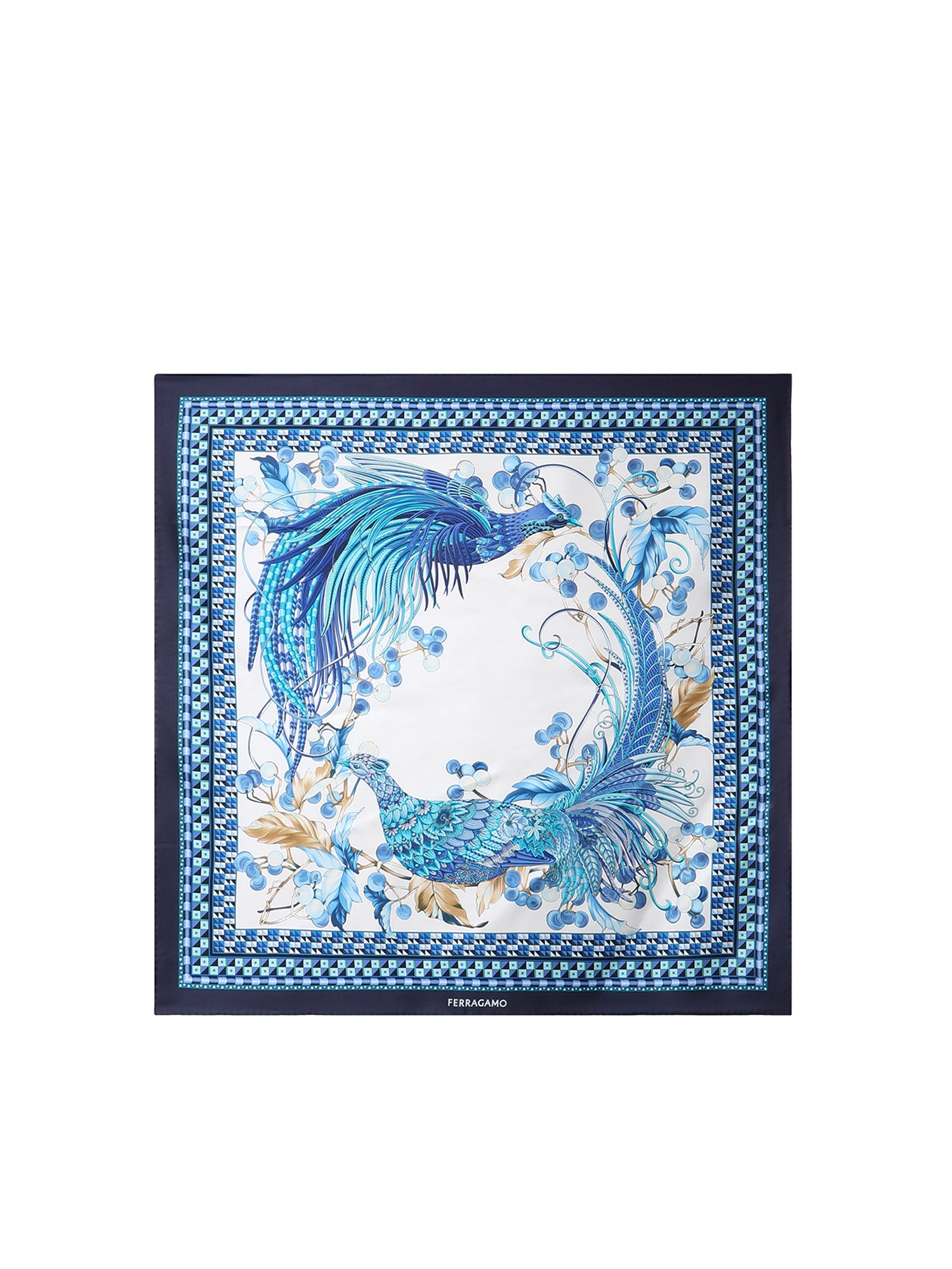 Foulard in seta con stampa 310199 793537006 FERRAGAMO 