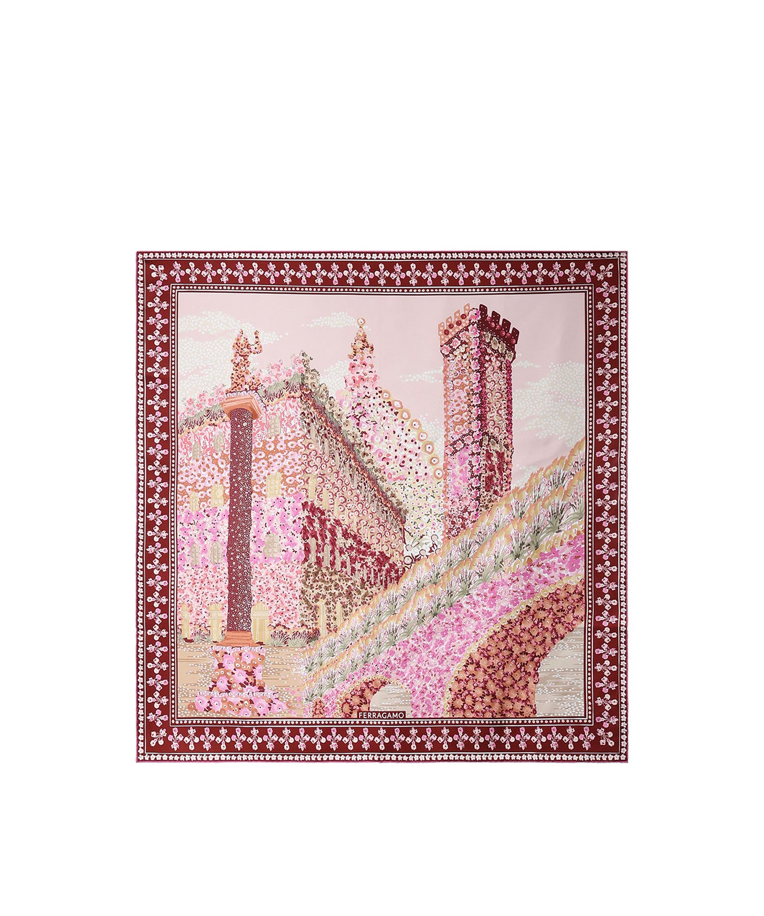 Foulard in seta con stampa 310220 789938002 FERRAGAMO 