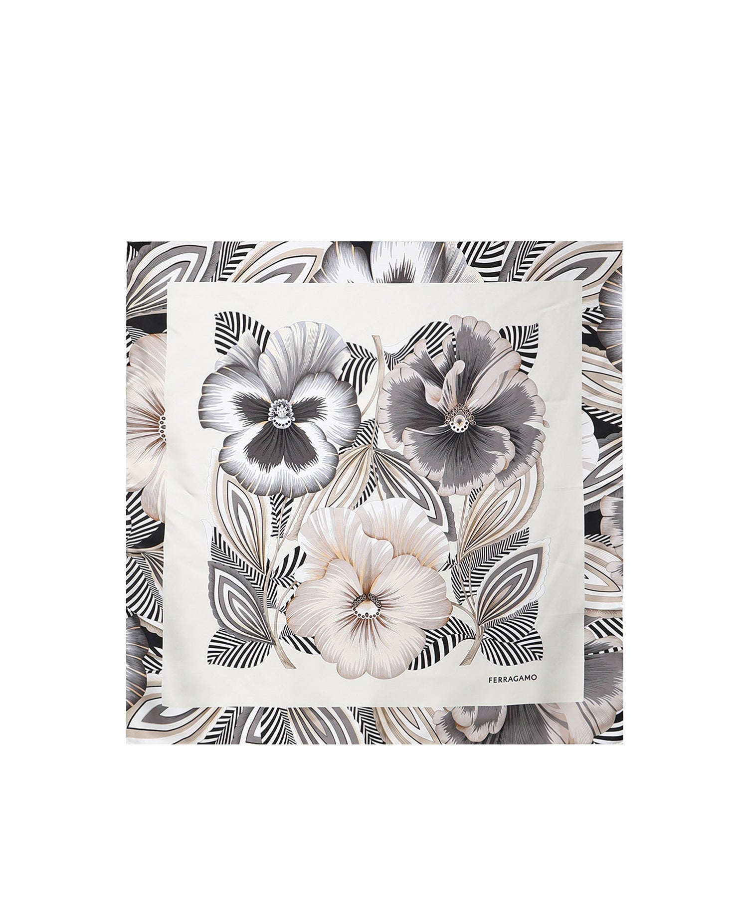 Foulard in seta con stampa 310227 789958001 FERRAGAMO 