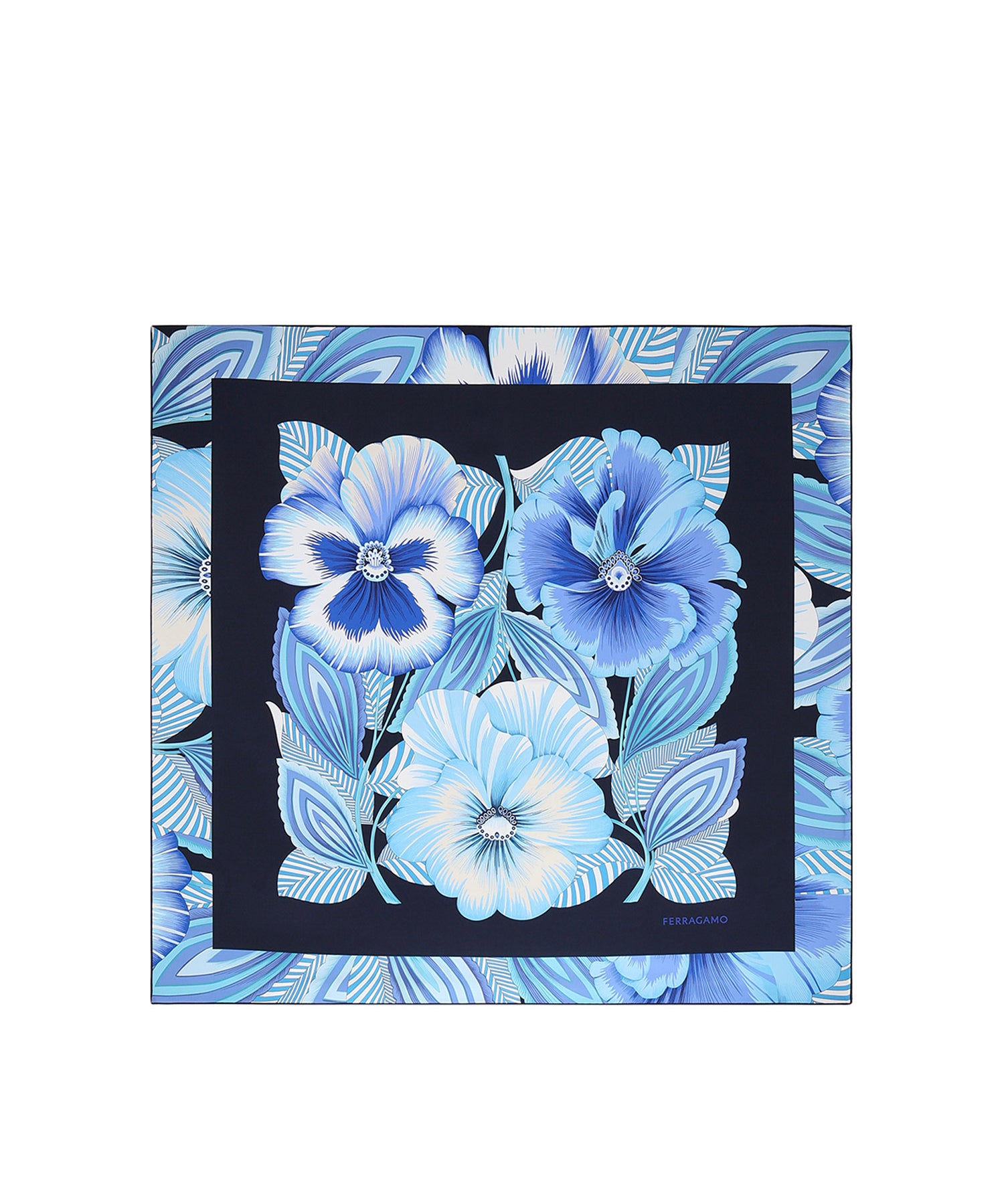Foulard in seta con stampa 310227 789961004 FERRAGAMO 