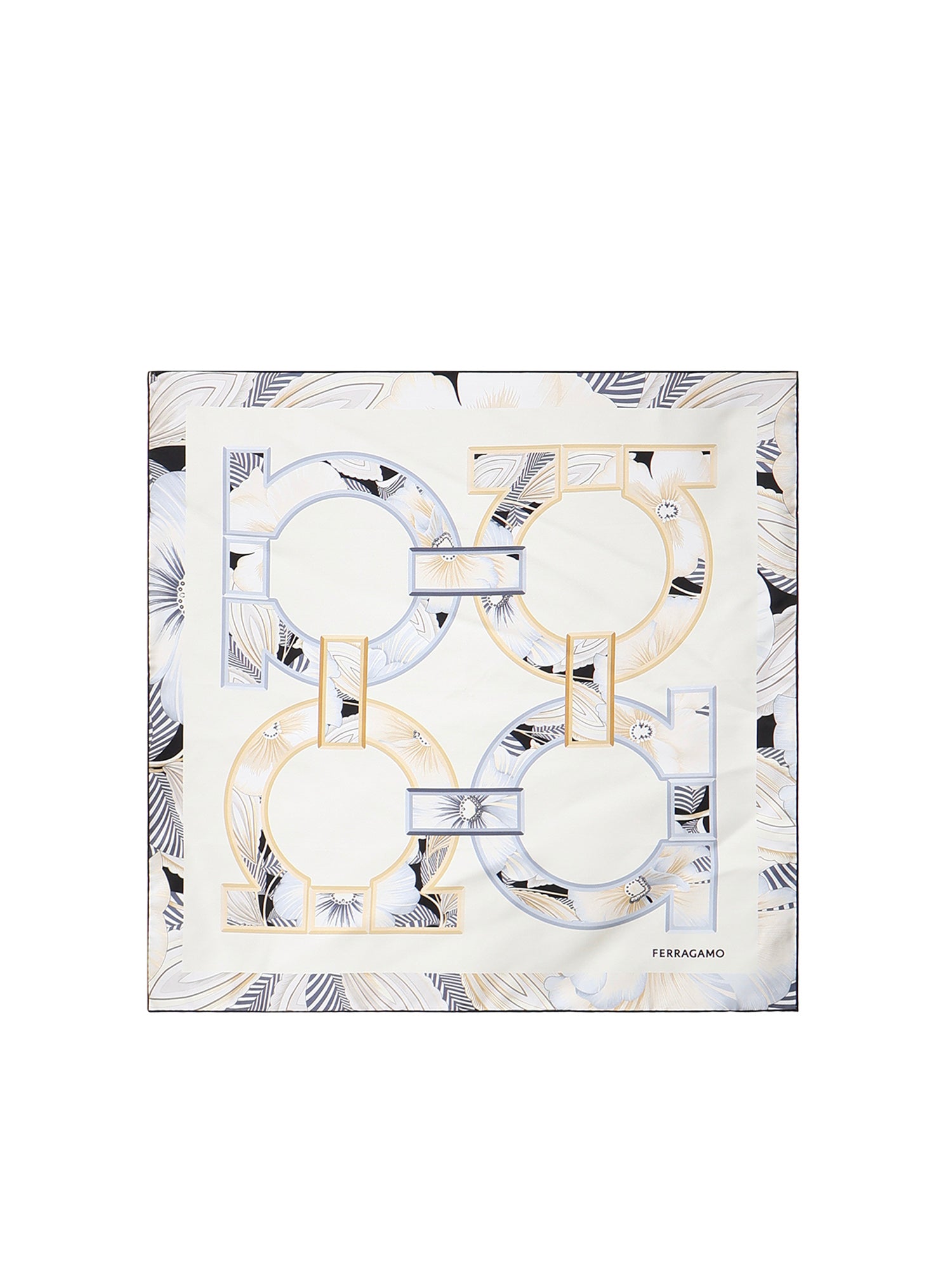 Foulard in seta con stampa 310230 790113002 FERRAGAMO 